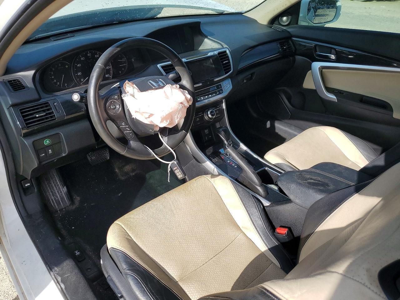 2013 Honda Accord Exl White vin: 1HGCT1B8XDA017029
