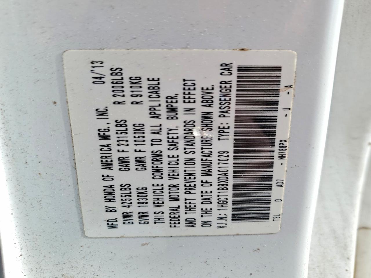 2013 Honda Accord Exl White vin: 1HGCT1B8XDA017029
