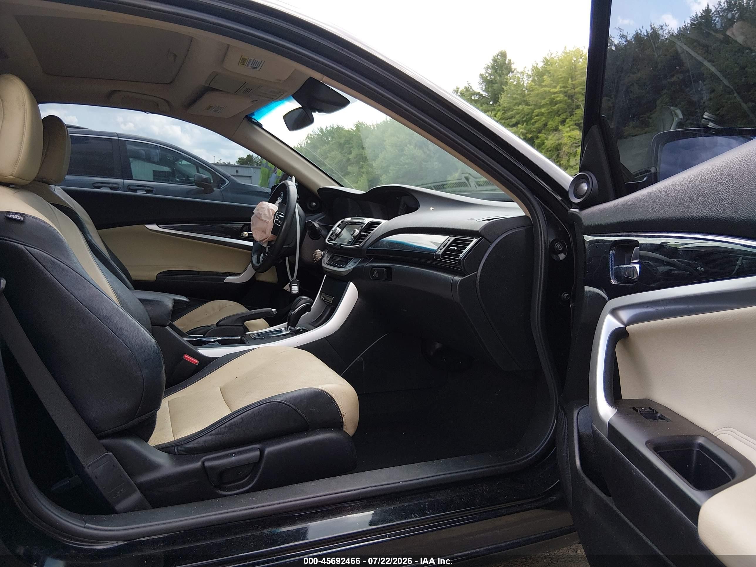 2014 Honda Accord Ex-l Black vin: 1HGCT1B8XEA004976