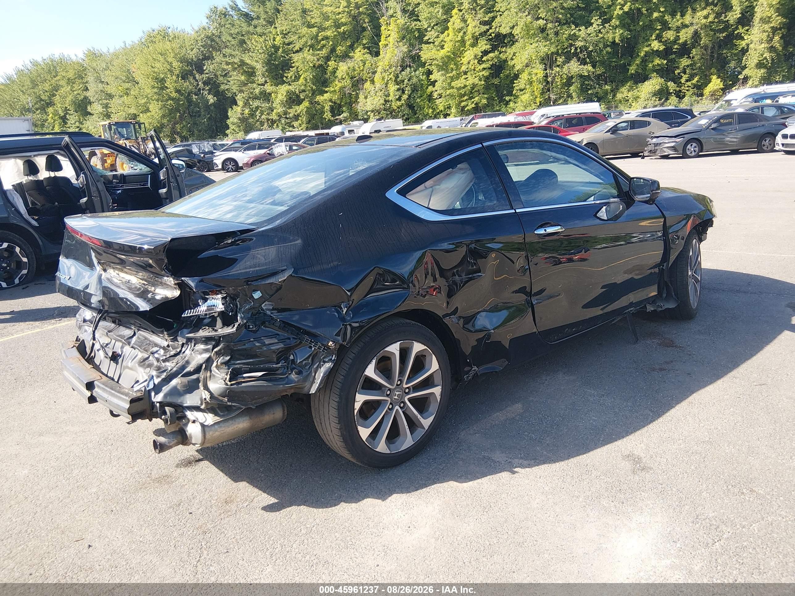 2014 Honda Accord Ex-l V-6 Black vin: 1HGCT2A83EA002400