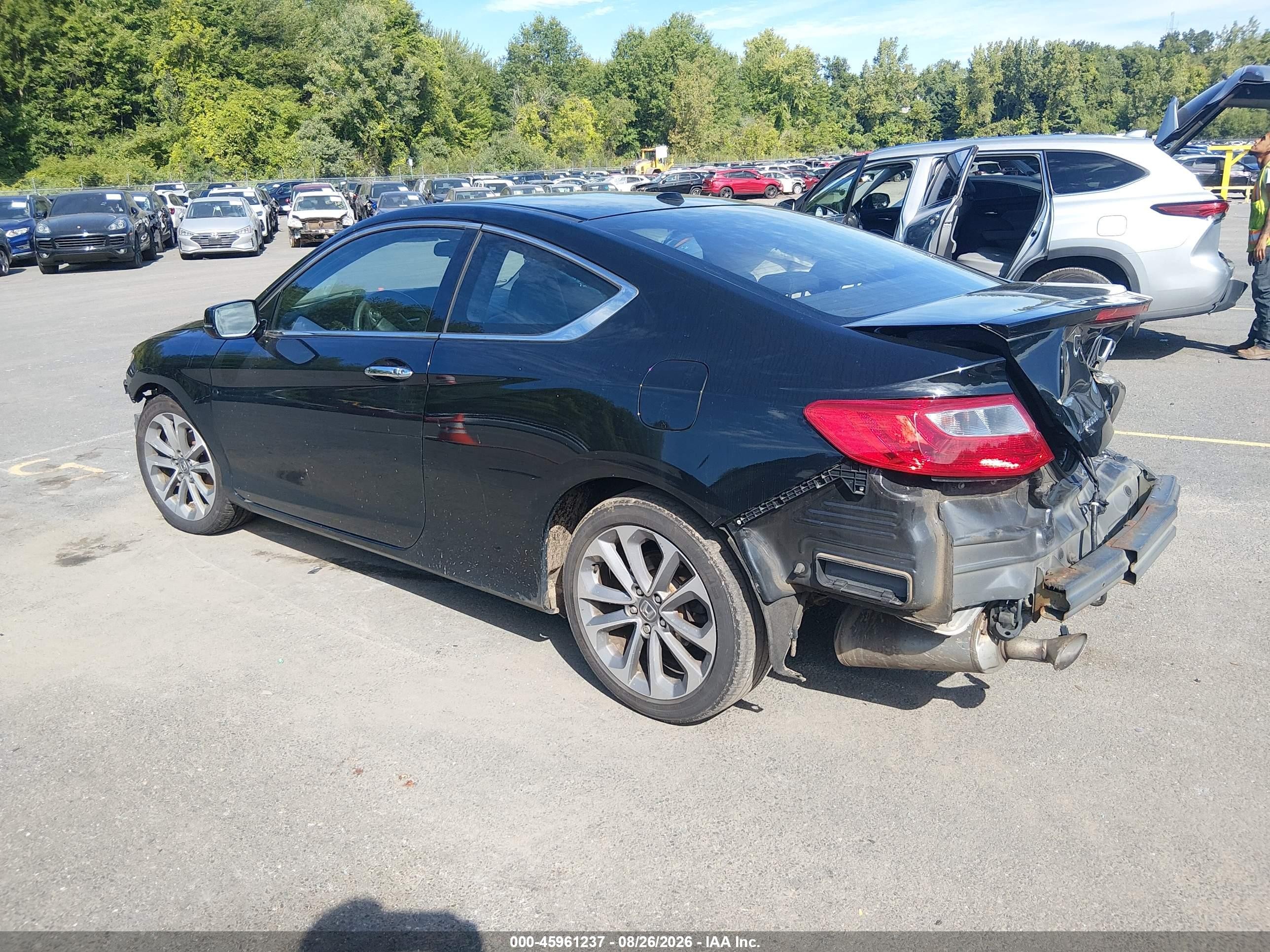 2014 Honda Accord Ex-l V-6 Black vin: 1HGCT2A83EA002400