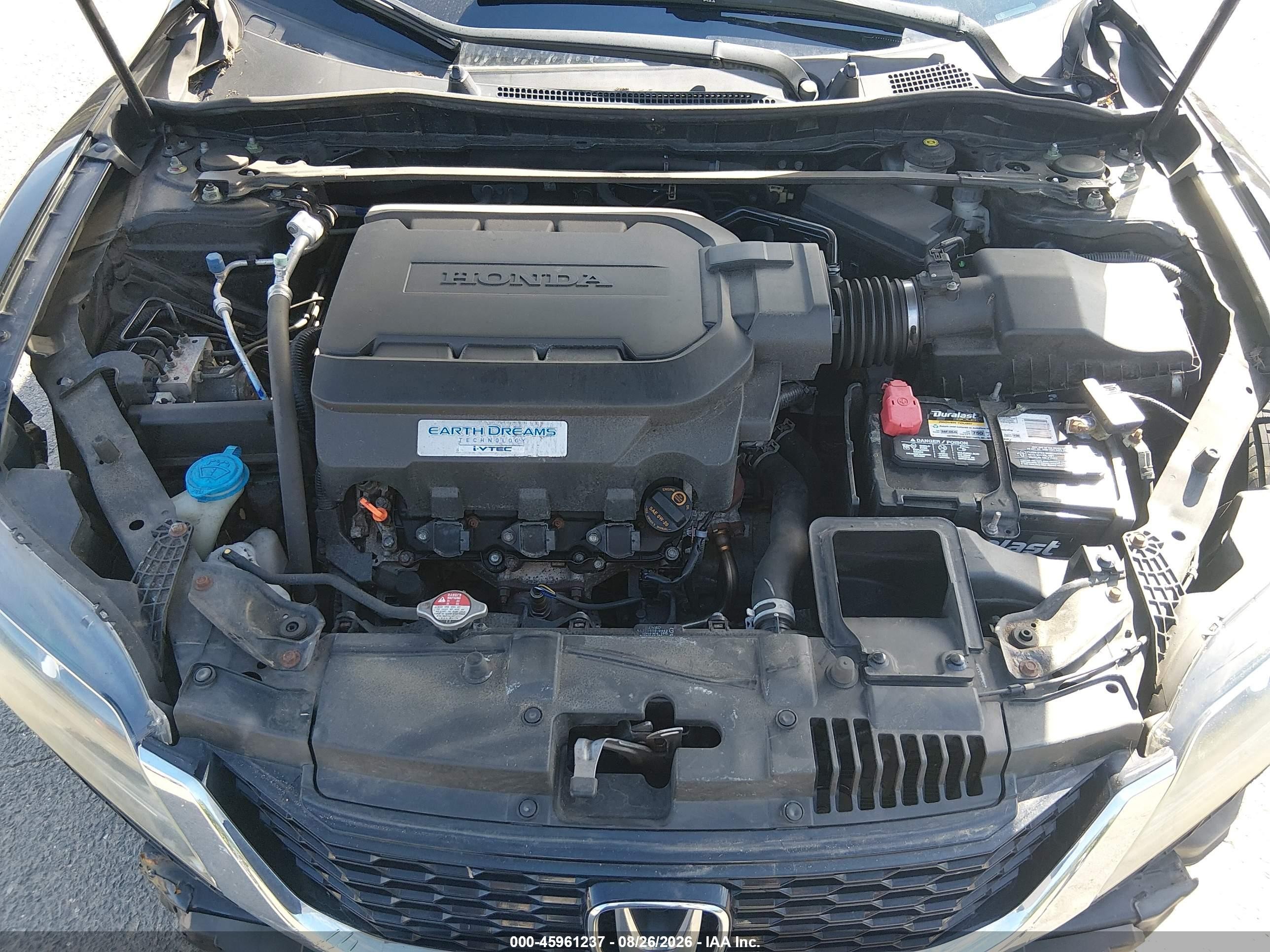 2014 Honda Accord Ex-l V-6 Black vin: 1HGCT2A83EA002400