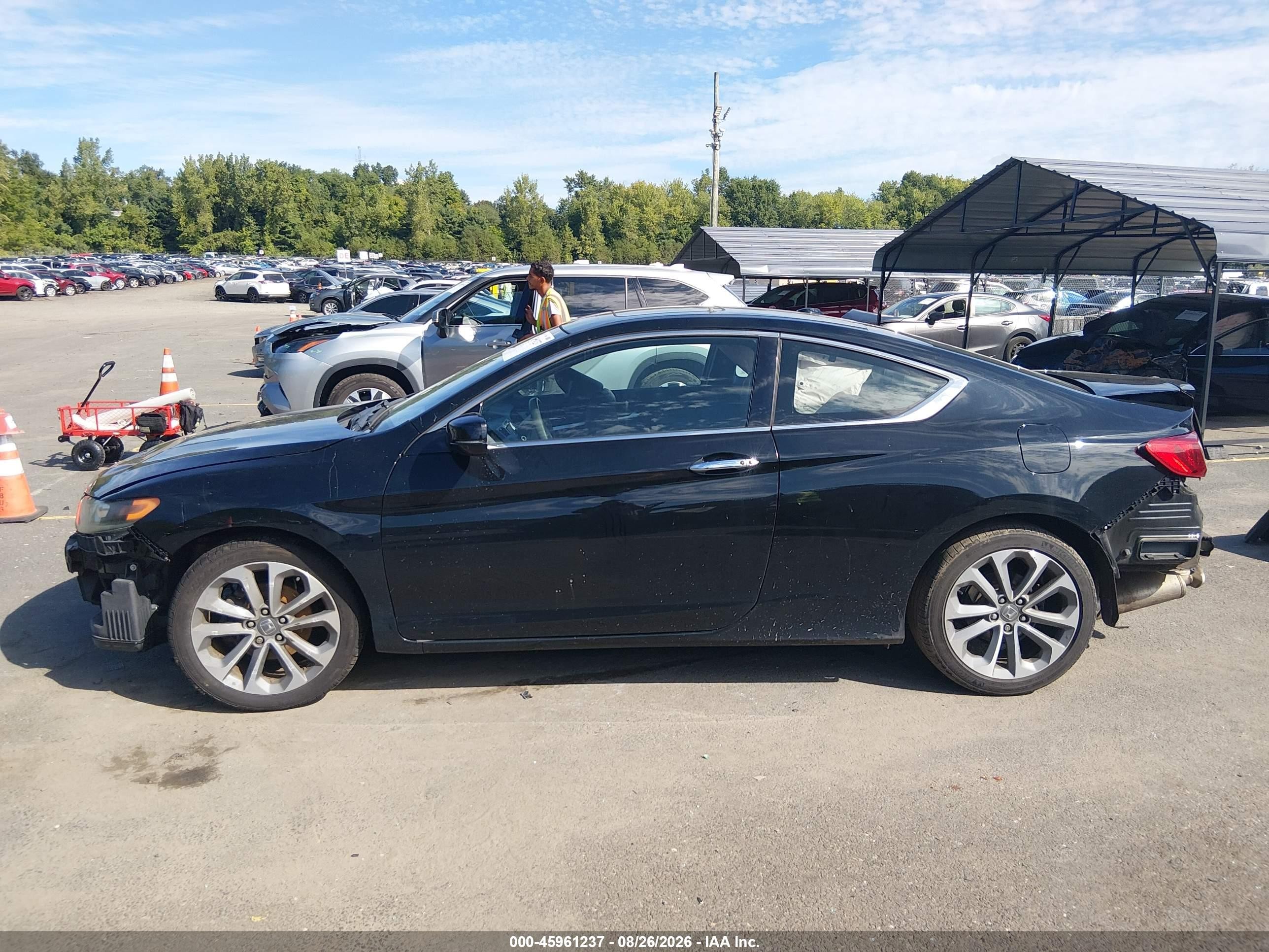 2014 Honda Accord Ex-l V-6 Black vin: 1HGCT2A83EA002400