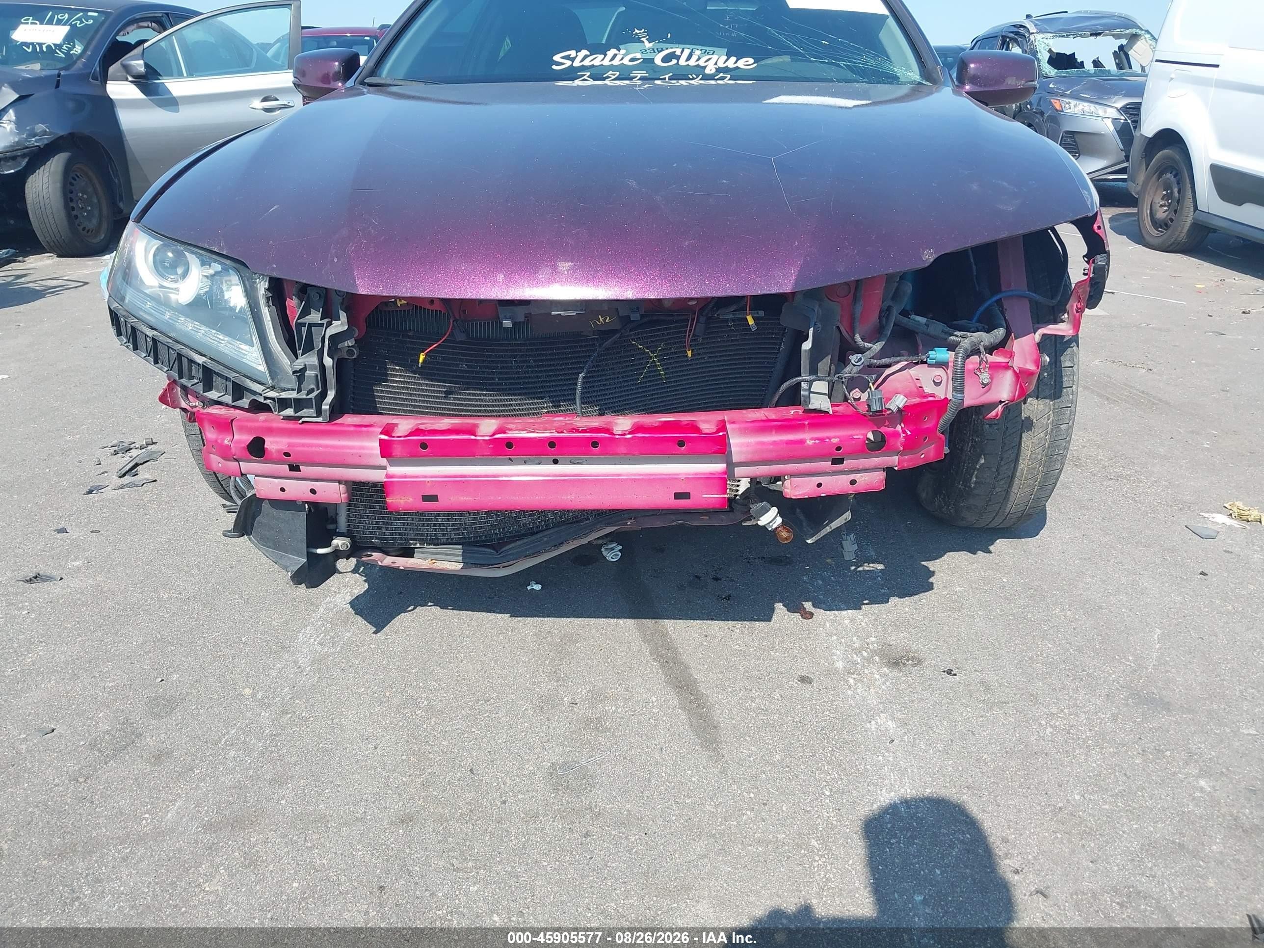 2015 Honda Accord Ex-l V-6 Purple vin: 1HGCT2A83FA008330