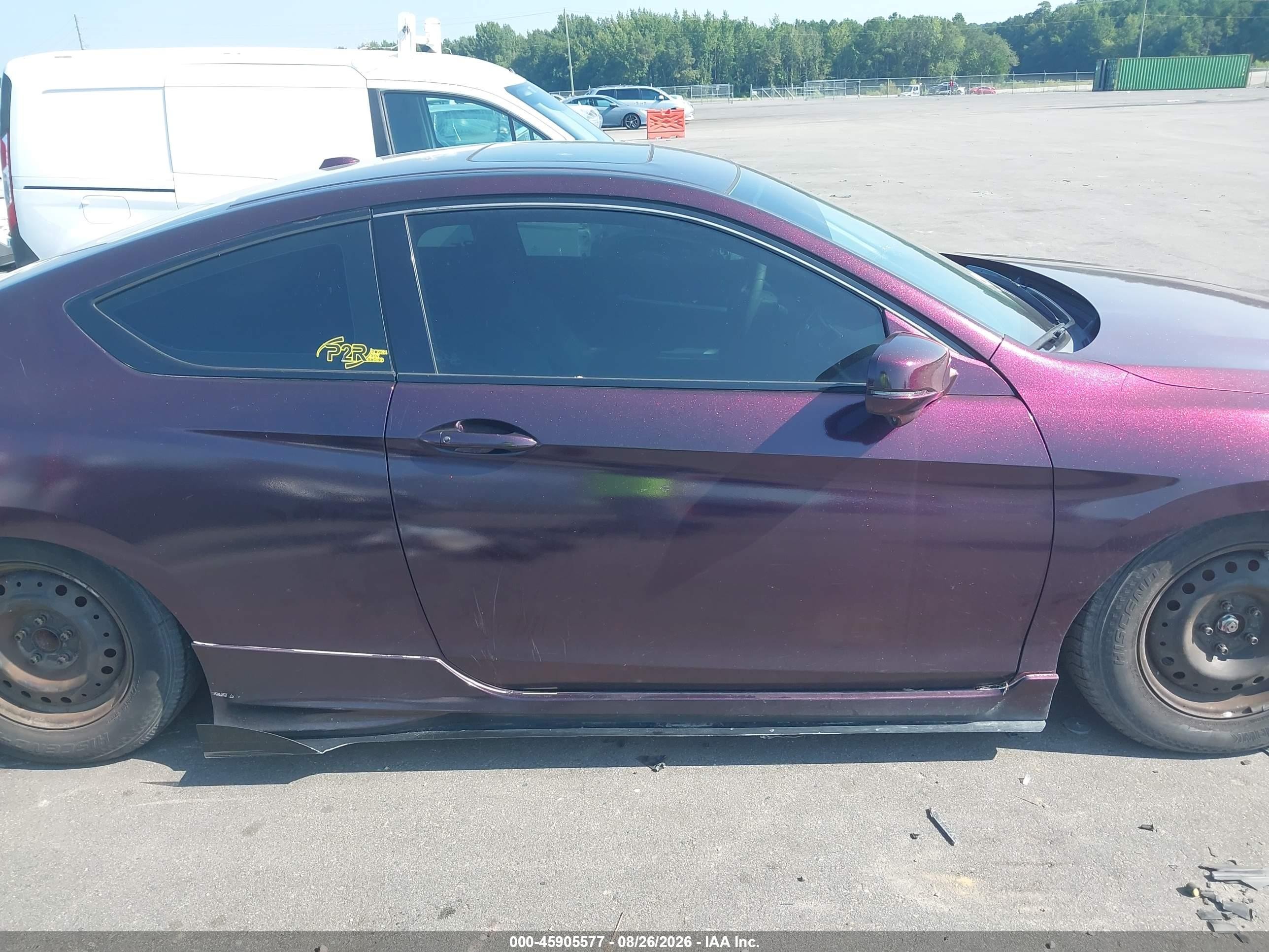 2015 Honda Accord Ex-l V-6 Purple vin: 1HGCT2A83FA008330