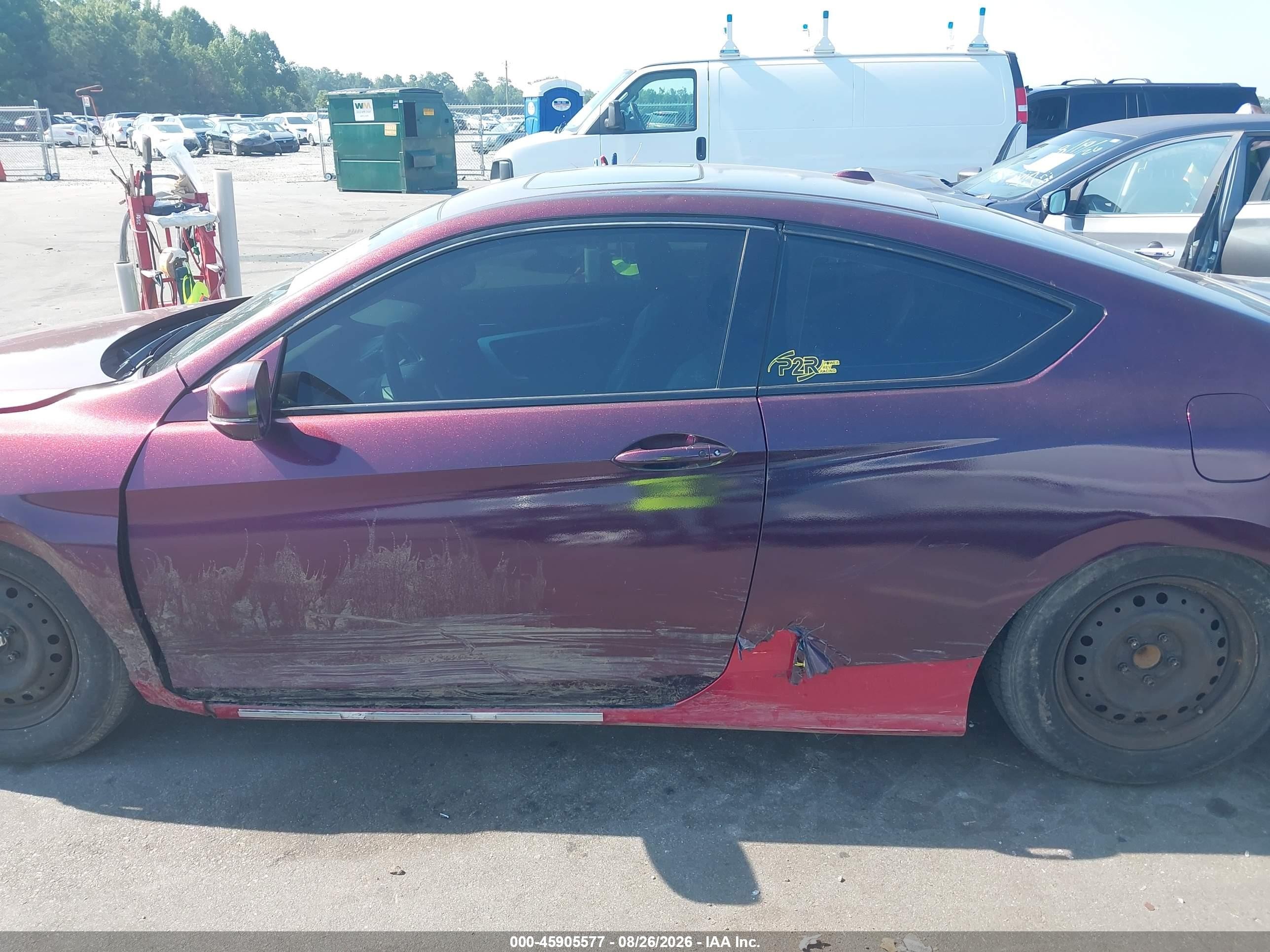 2015 Honda Accord Ex-l V-6 Purple vin: 1HGCT2A83FA008330