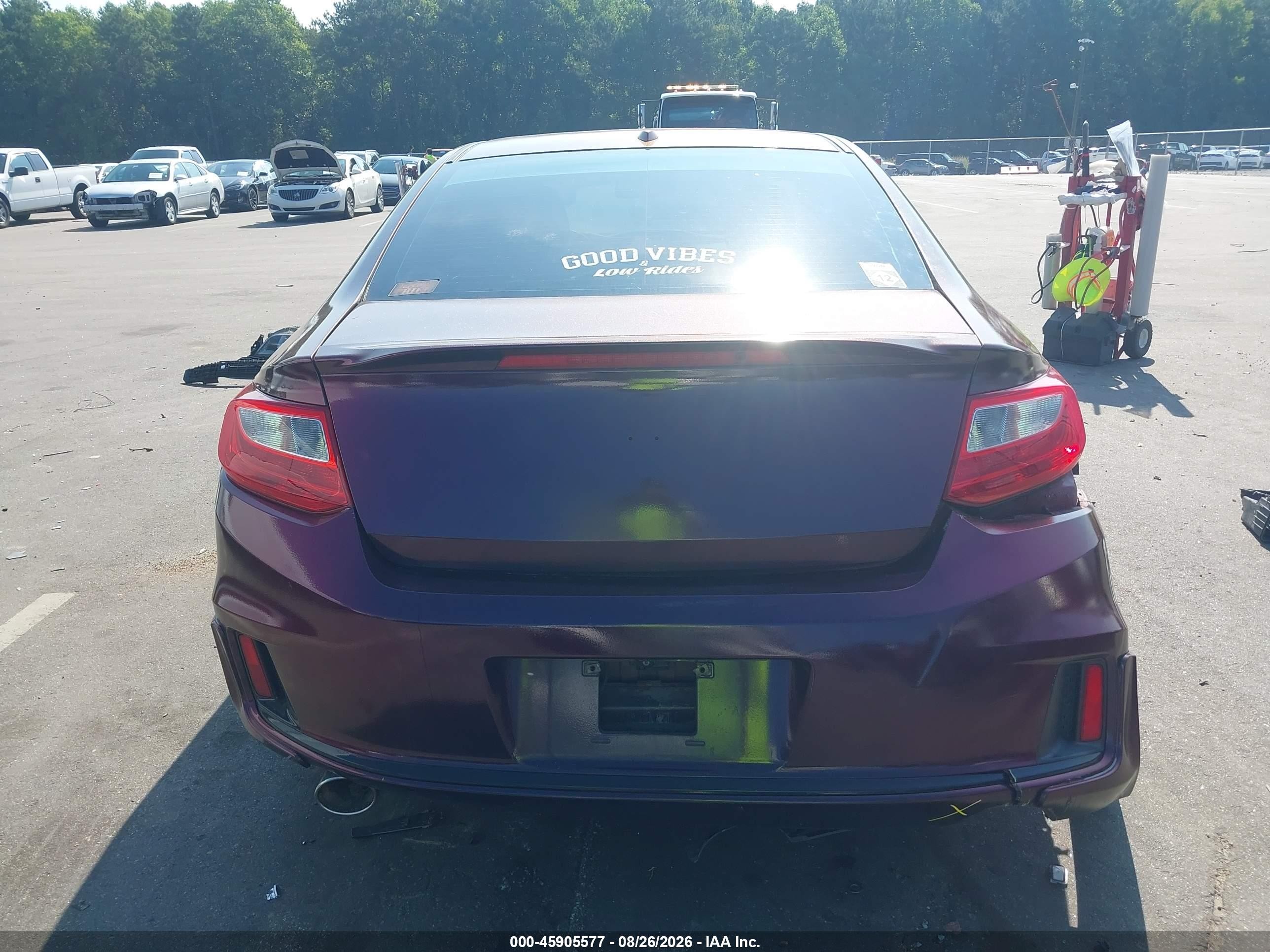 2015 Honda Accord Ex-l V-6 Purple vin: 1HGCT2A83FA008330