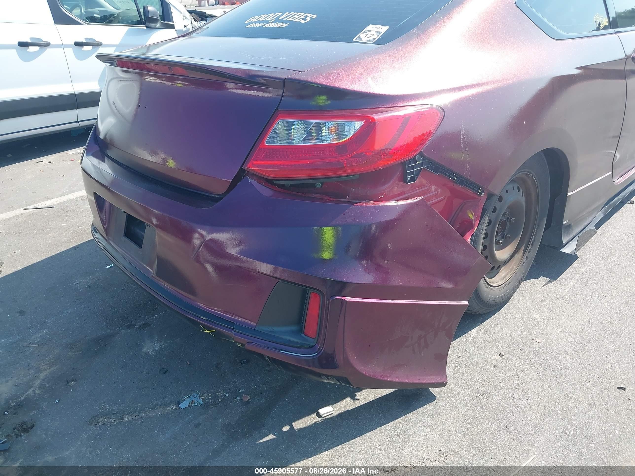 2015 Honda Accord Ex-l V-6 Purple vin: 1HGCT2A83FA008330