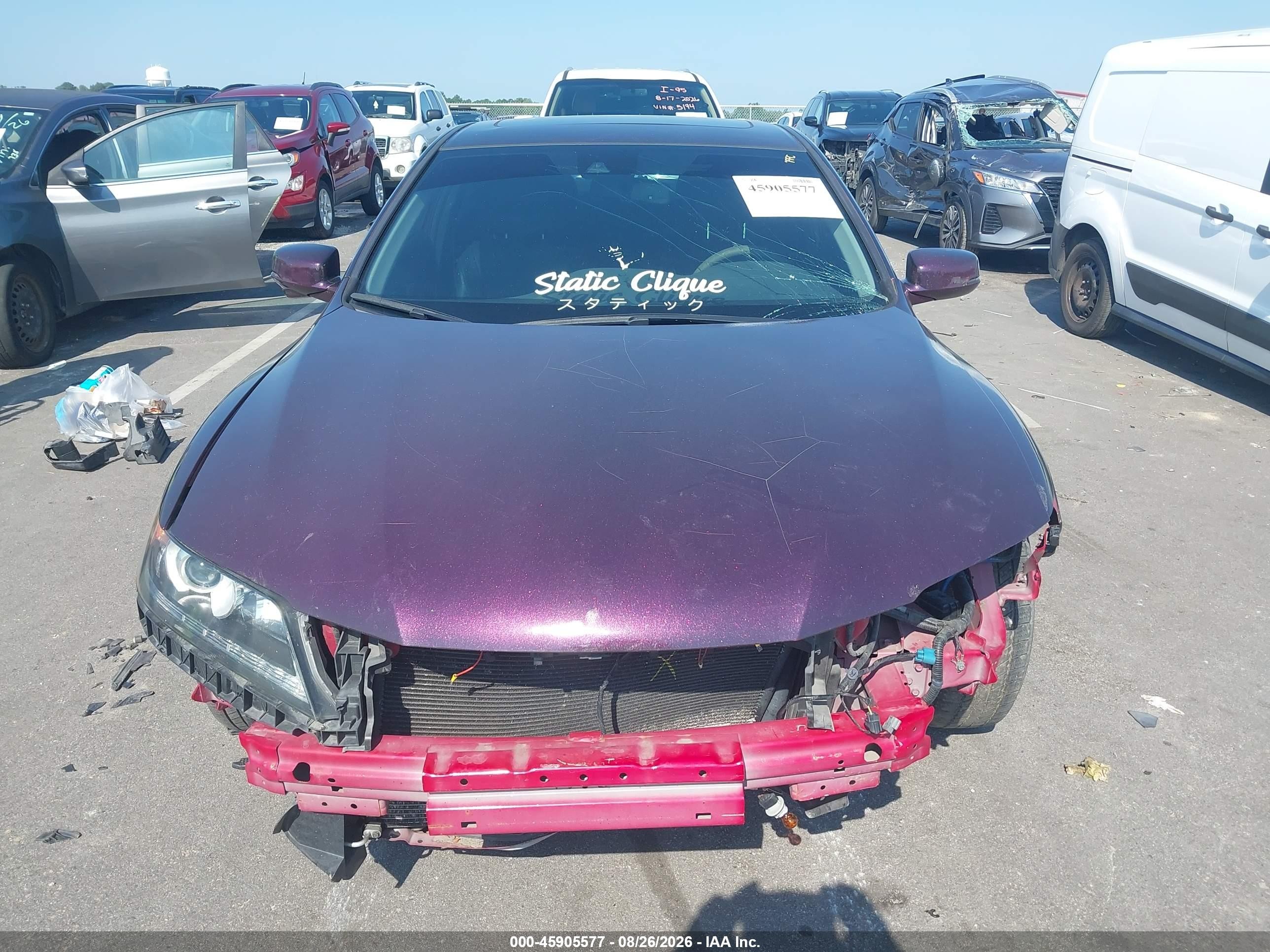 2015 Honda Accord Ex-l V-6 Purple vin: 1HGCT2A83FA008330