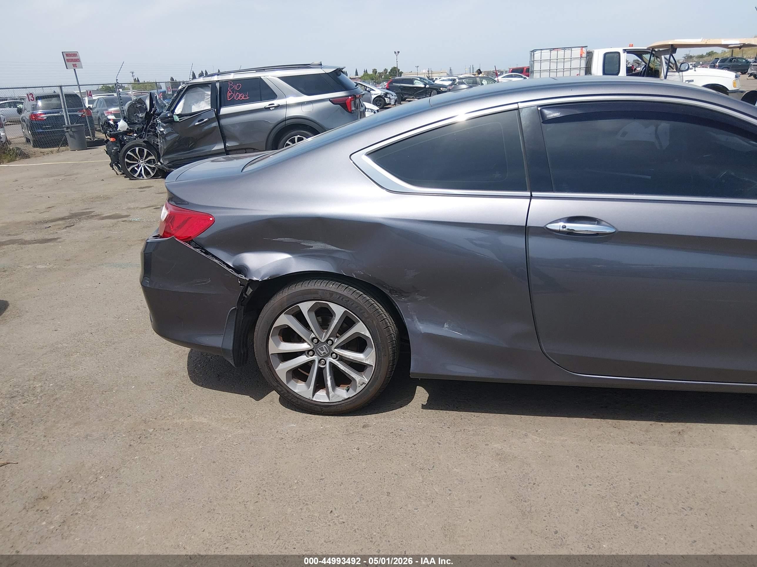 2015 Honda Accord Ex-l V-6 Gray vin: 1HGCT2A89FA001706