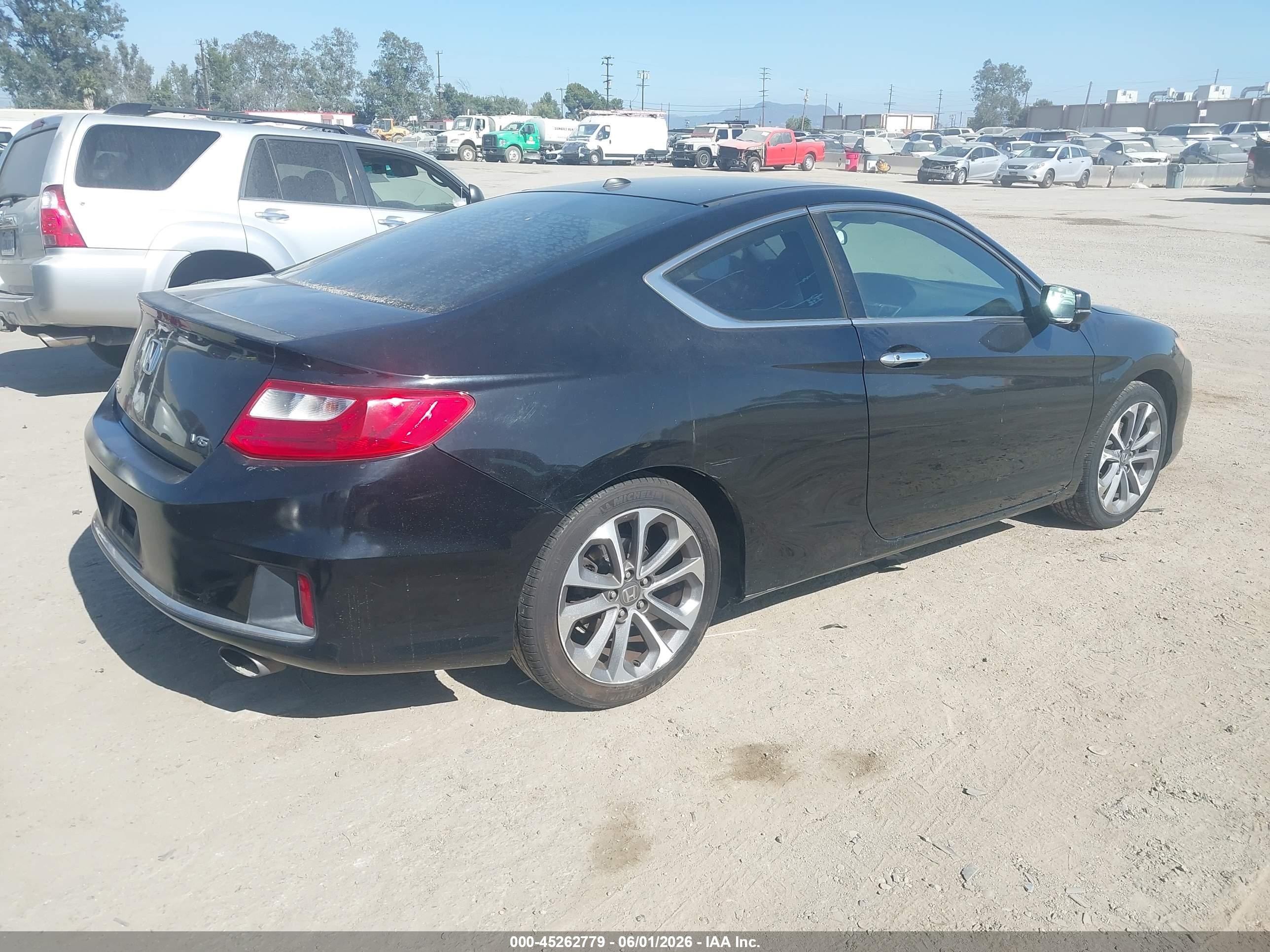 2013 Honda Accord Ex-l V-6 Black vin: 1HGCT2A8XDA007611