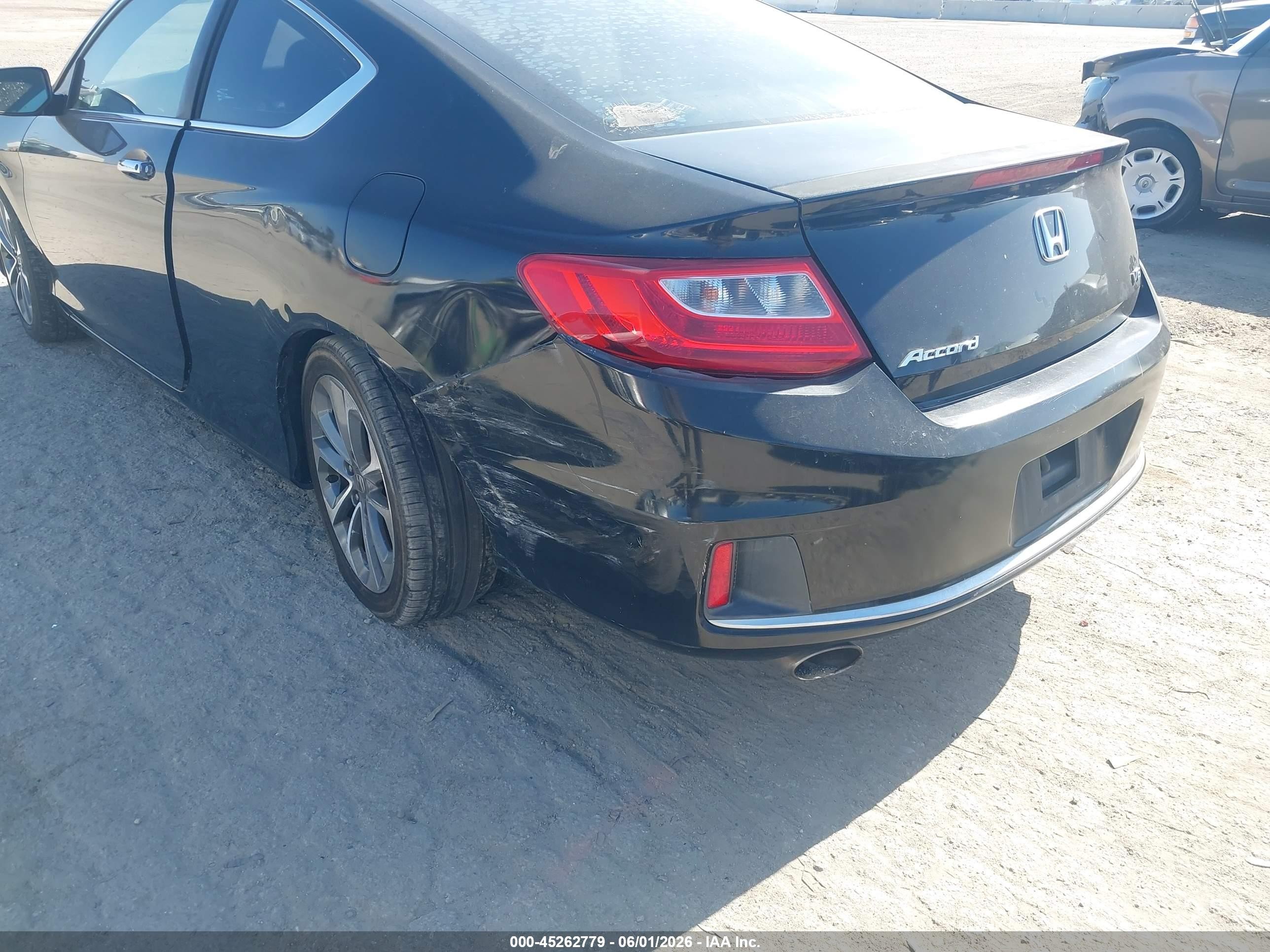 2013 Honda Accord Ex-l V-6 Black vin: 1HGCT2A8XDA007611