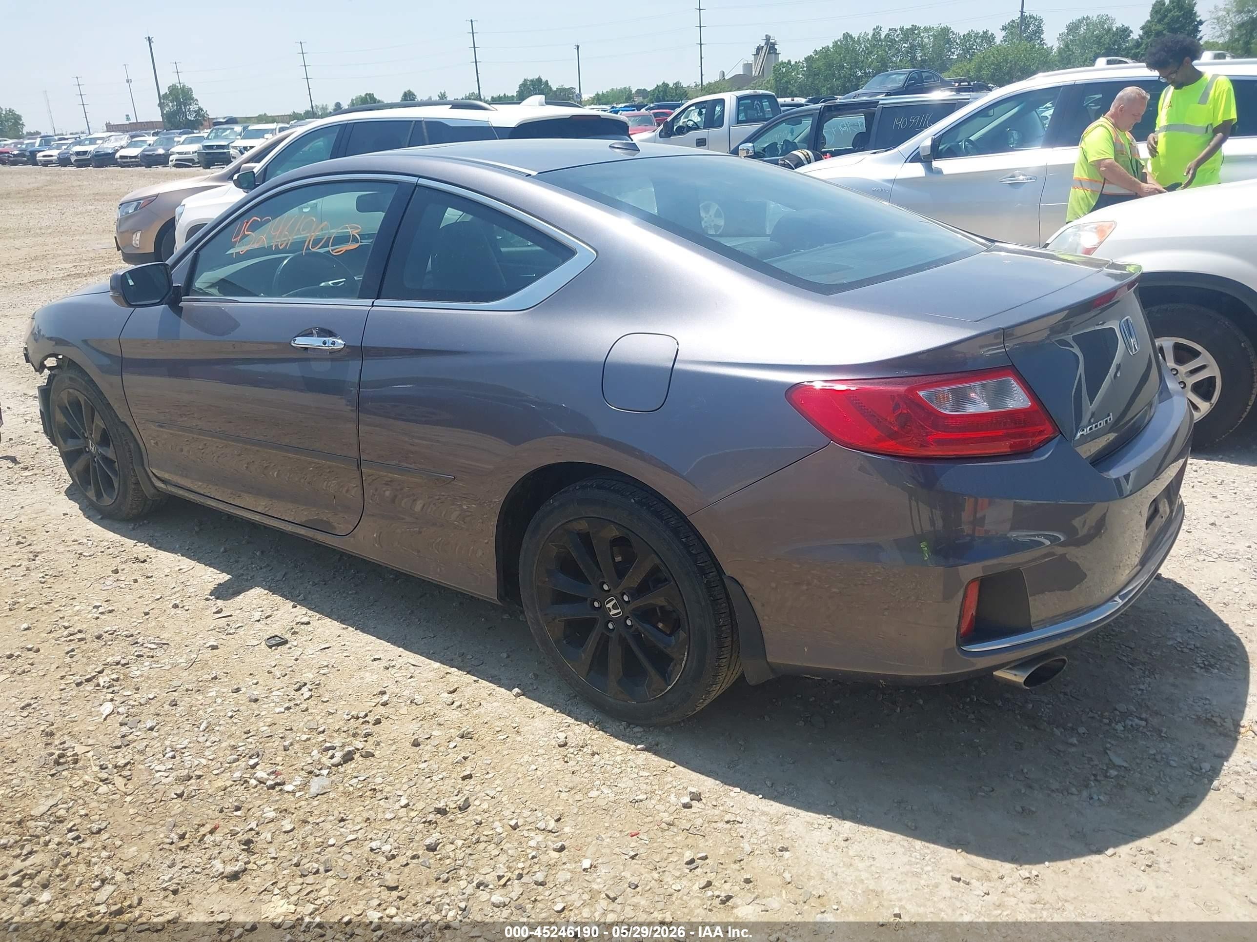 2015 Honda Accord Ex-l V-6 Gray vin: 1HGCT2A8XFA005277