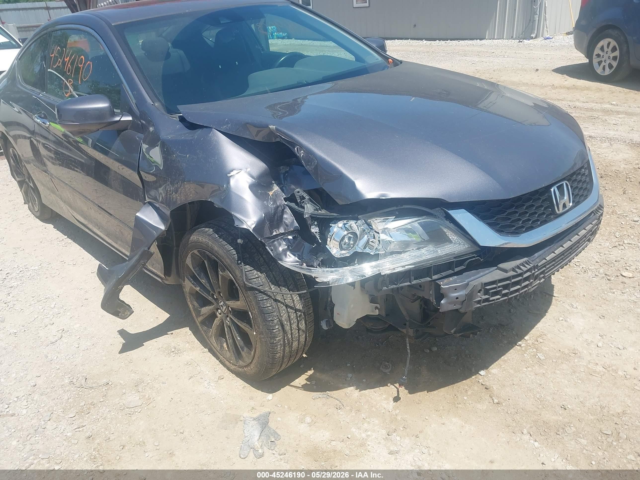2015 Honda Accord Ex-l V-6 Gray vin: 1HGCT2A8XFA005277