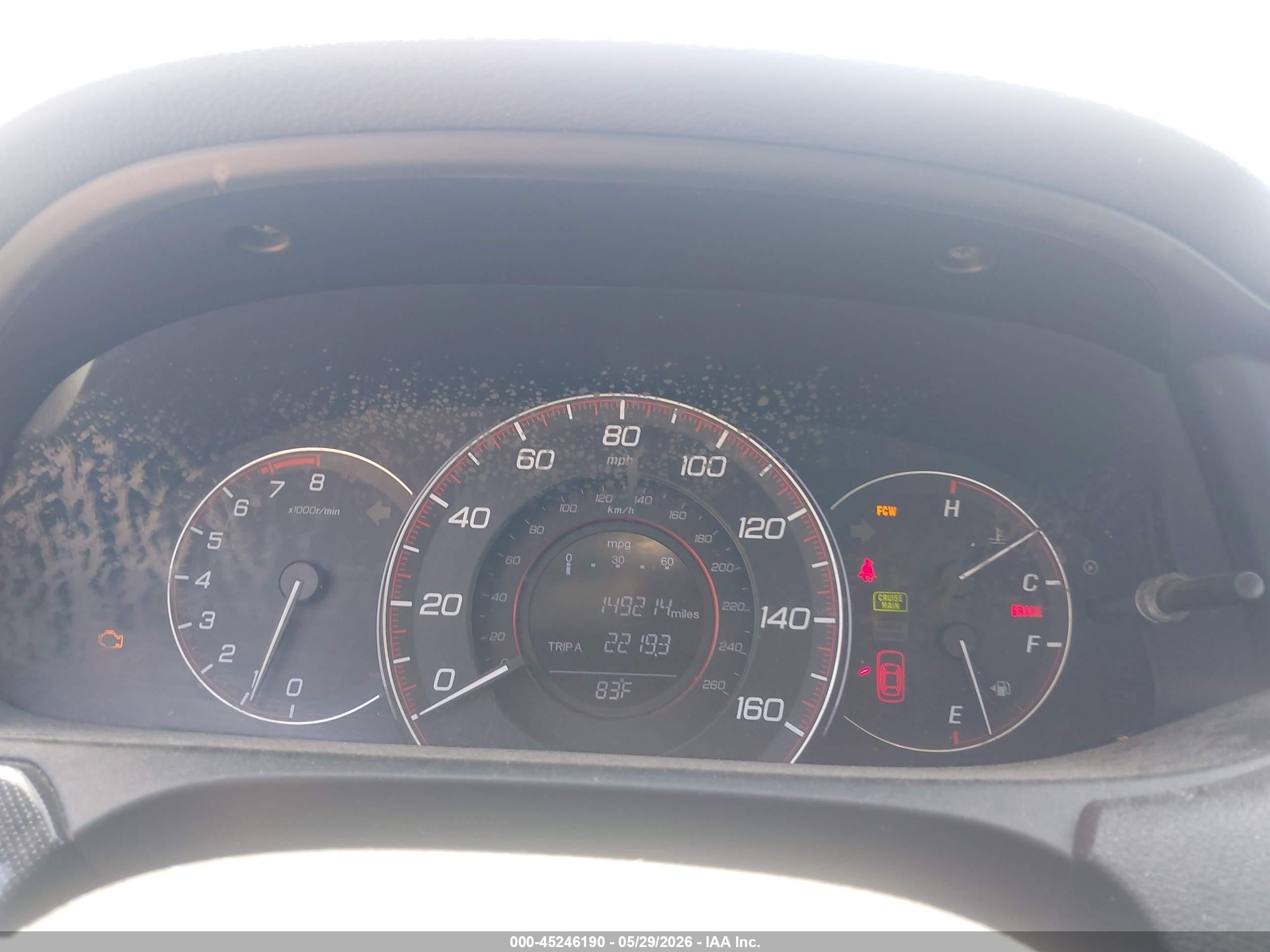 2015 Honda Accord Ex-l V-6 Gray vin: 1HGCT2A8XFA005277