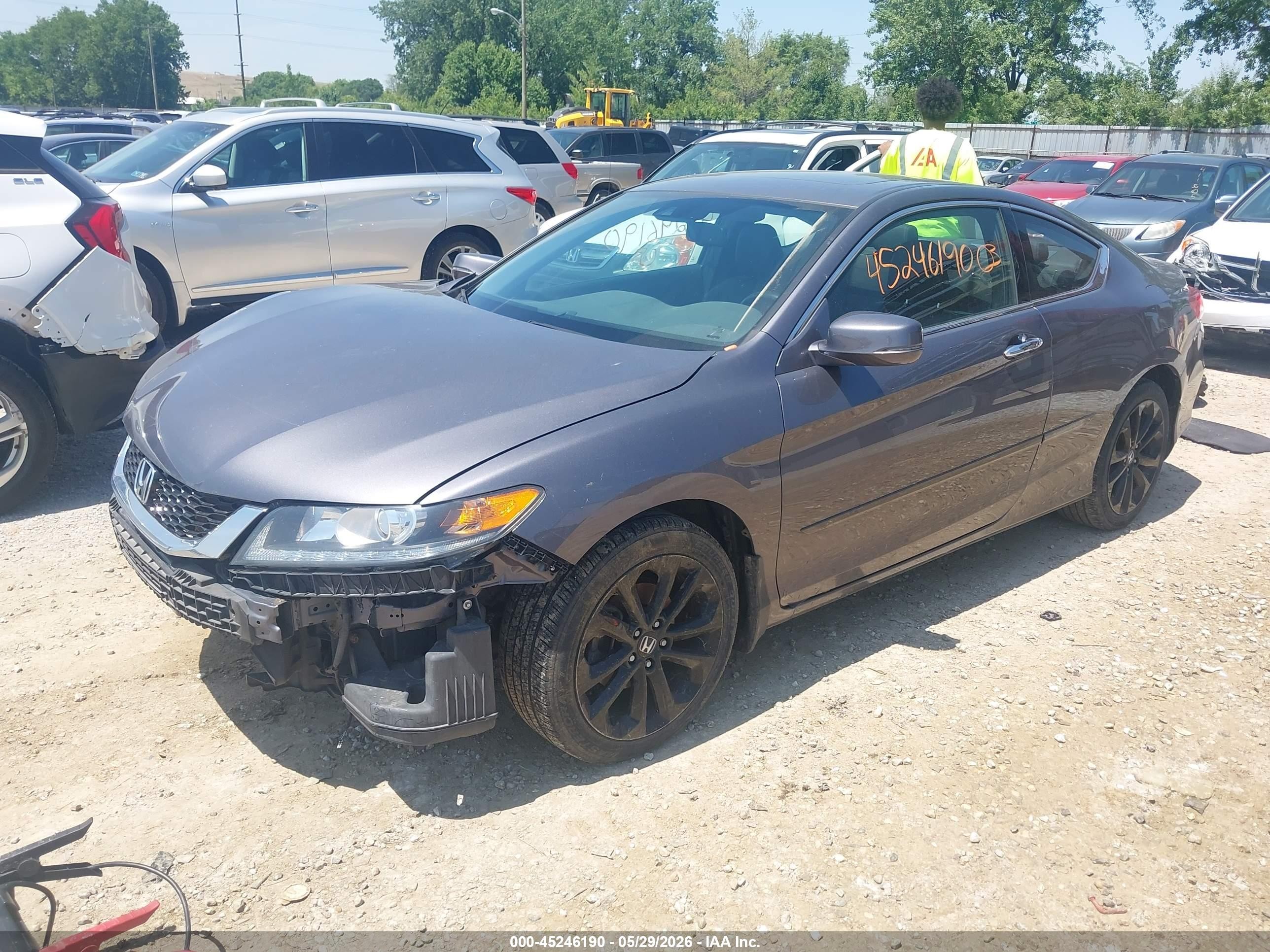 2015 Honda Accord Ex-l V-6 Gray vin: 1HGCT2A8XFA005277