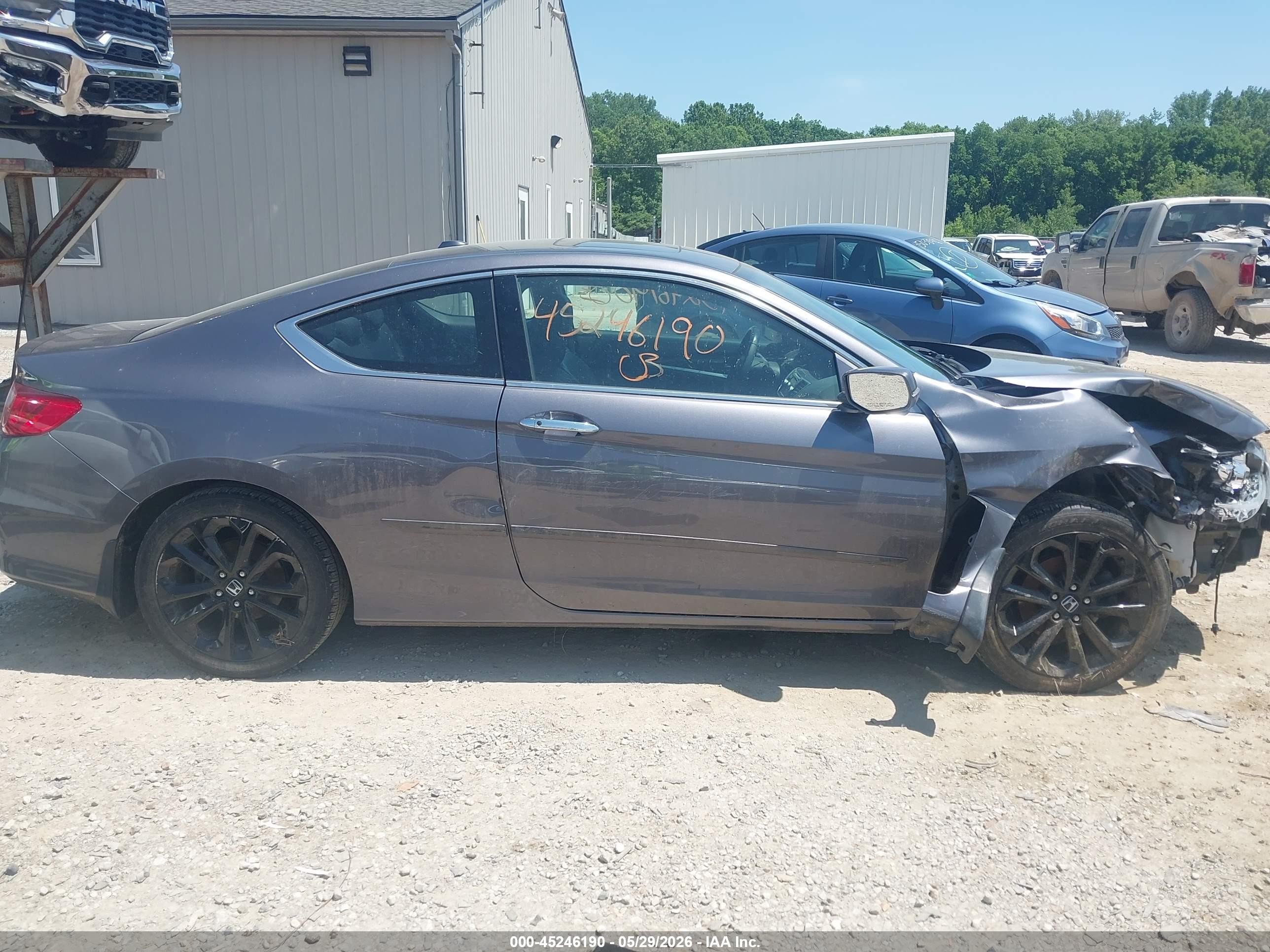 2015 Honda Accord Ex-l V-6 Gray vin: 1HGCT2A8XFA005277
