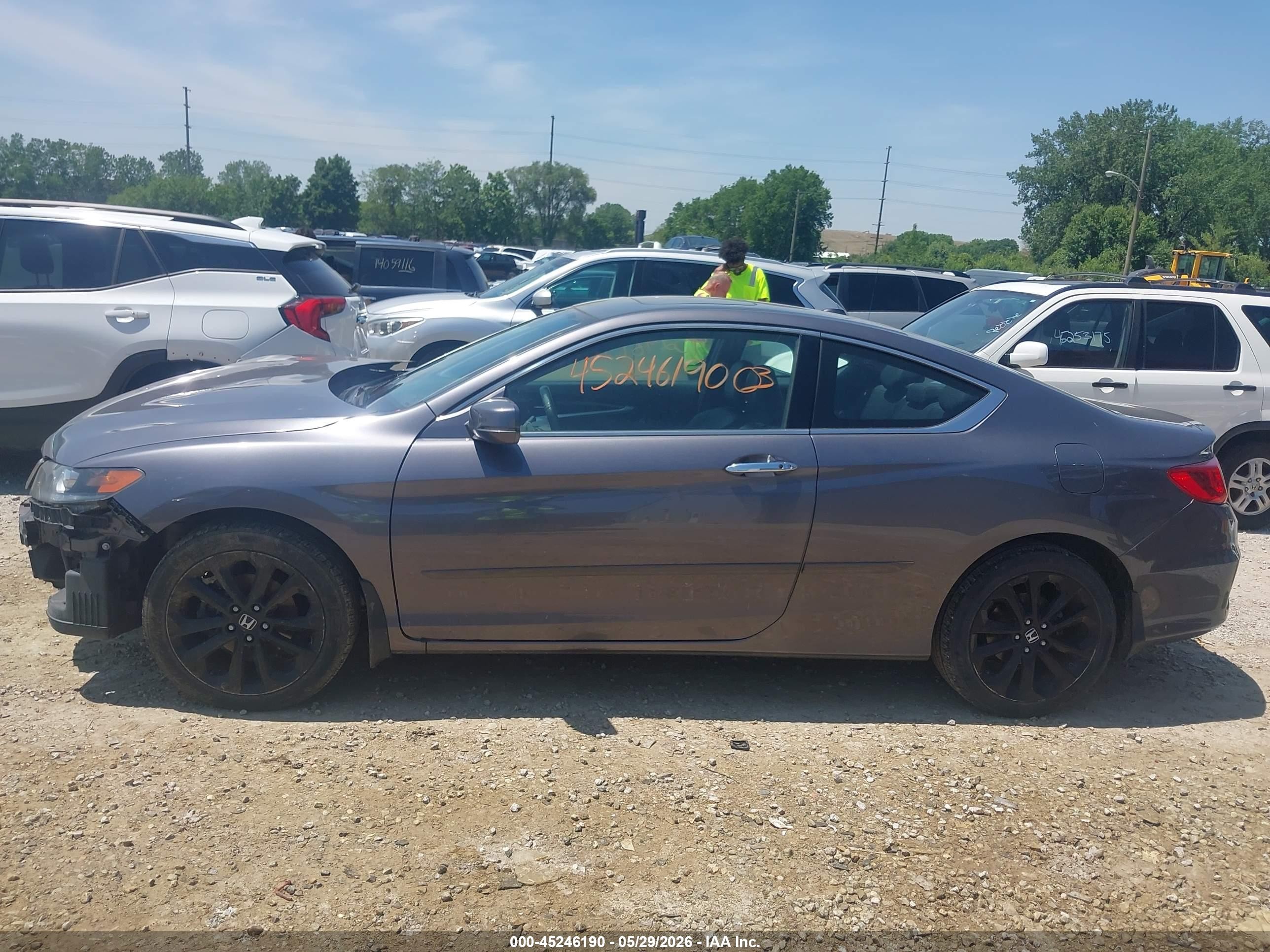 2015 Honda Accord Ex-l V-6 Gray vin: 1HGCT2A8XFA005277