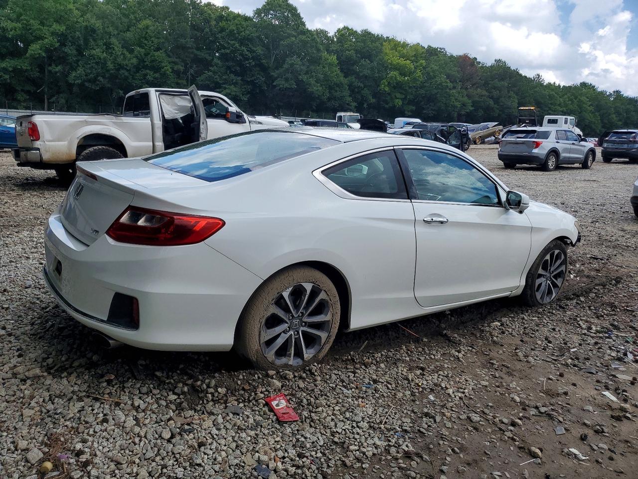 2013 Honda Accord Exl White vin: 1HGCT2B80DA006904