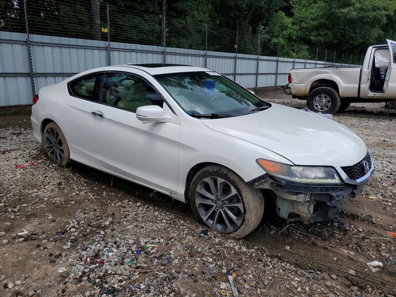 2013 Honda Accord Exl White vin: 1HGCT2B80DA006904
