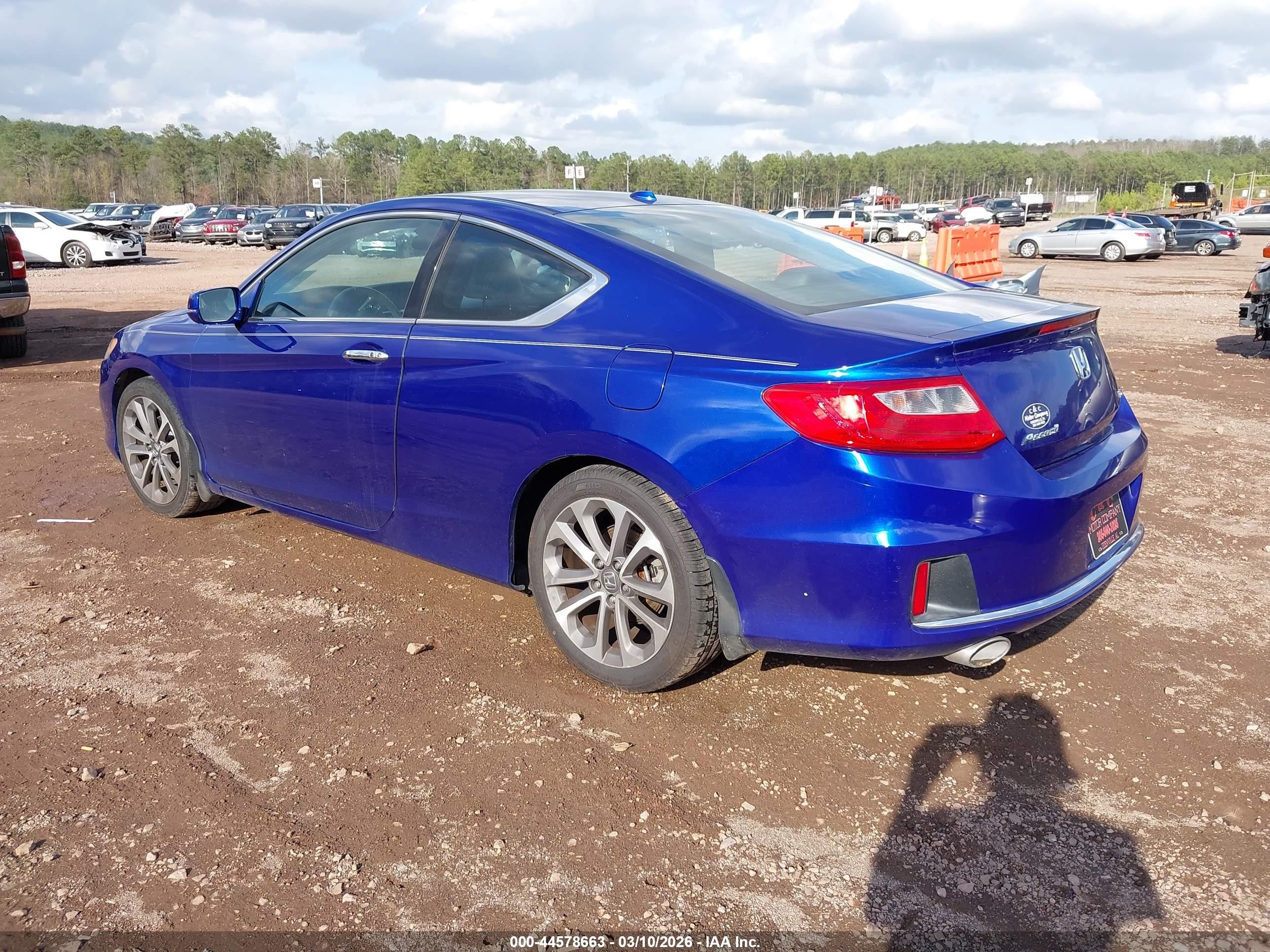 2014 Honda Accord Ex-l V-6 Blue vin: 1HGCT2B80EA000151