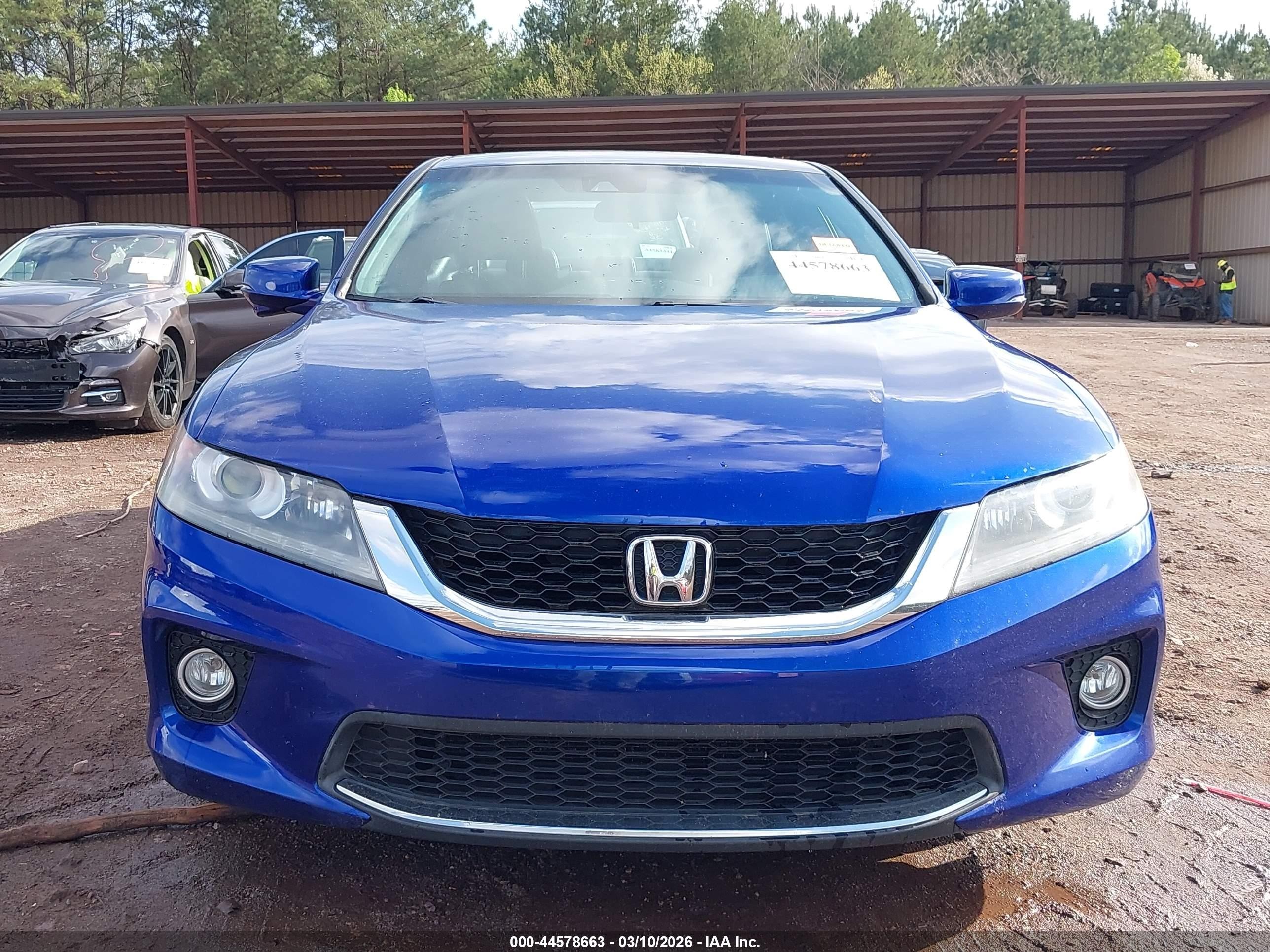 2014 Honda Accord Ex-l V-6 Blue vin: 1HGCT2B80EA000151
