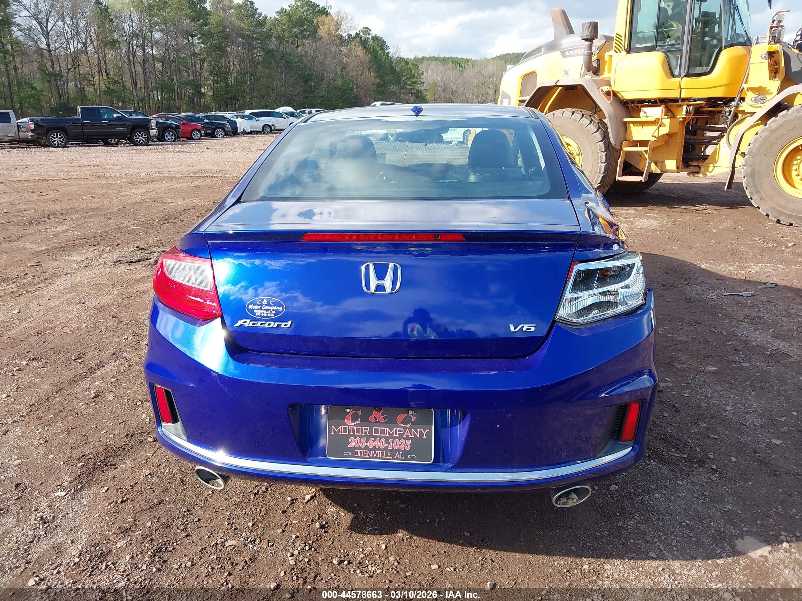 2014 Honda Accord Ex-l V-6 Blue vin: 1HGCT2B80EA000151