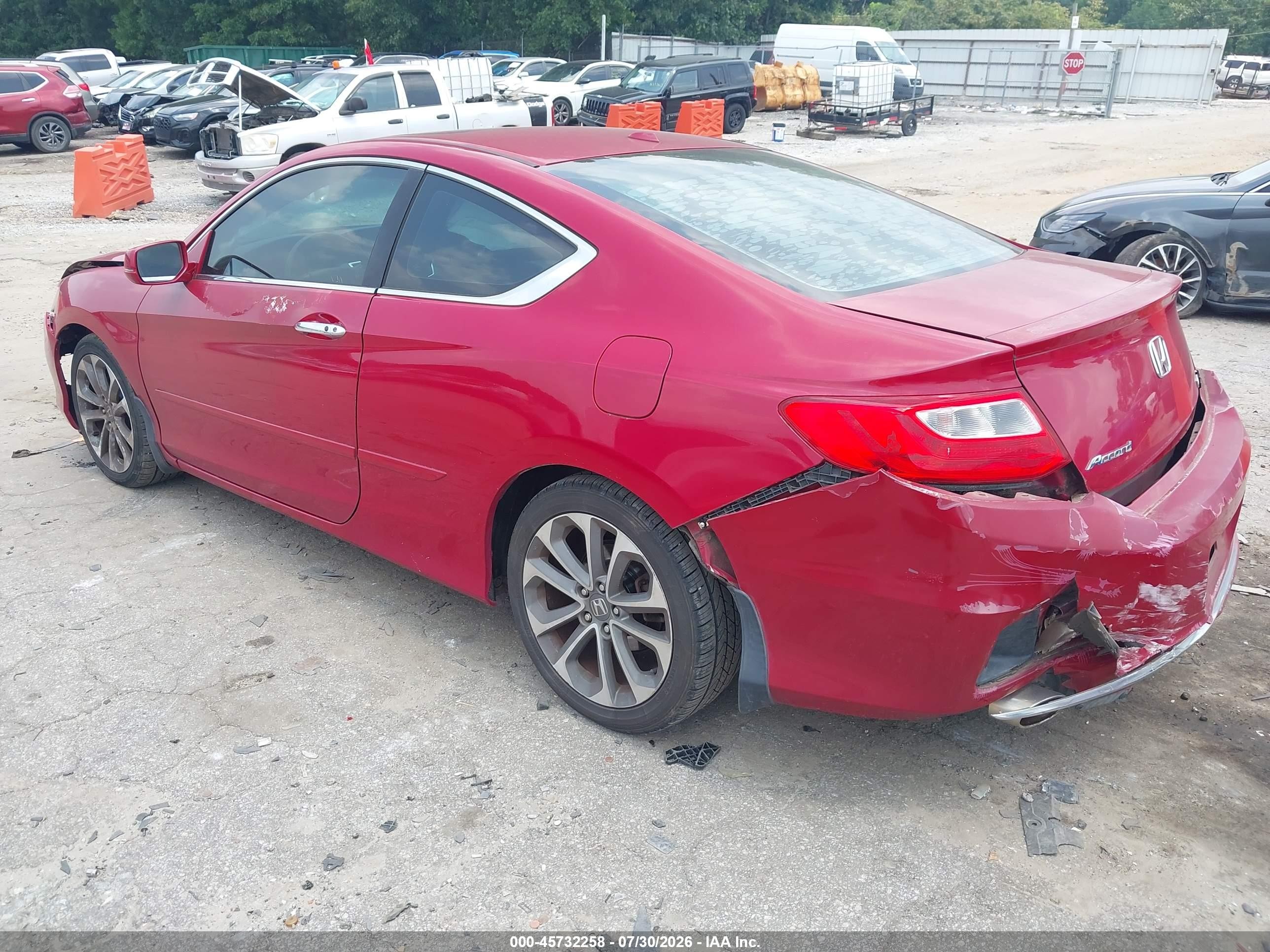 2014 Honda Accord Ex-l V-6 Red vin: 1HGCT2B80EA000182
