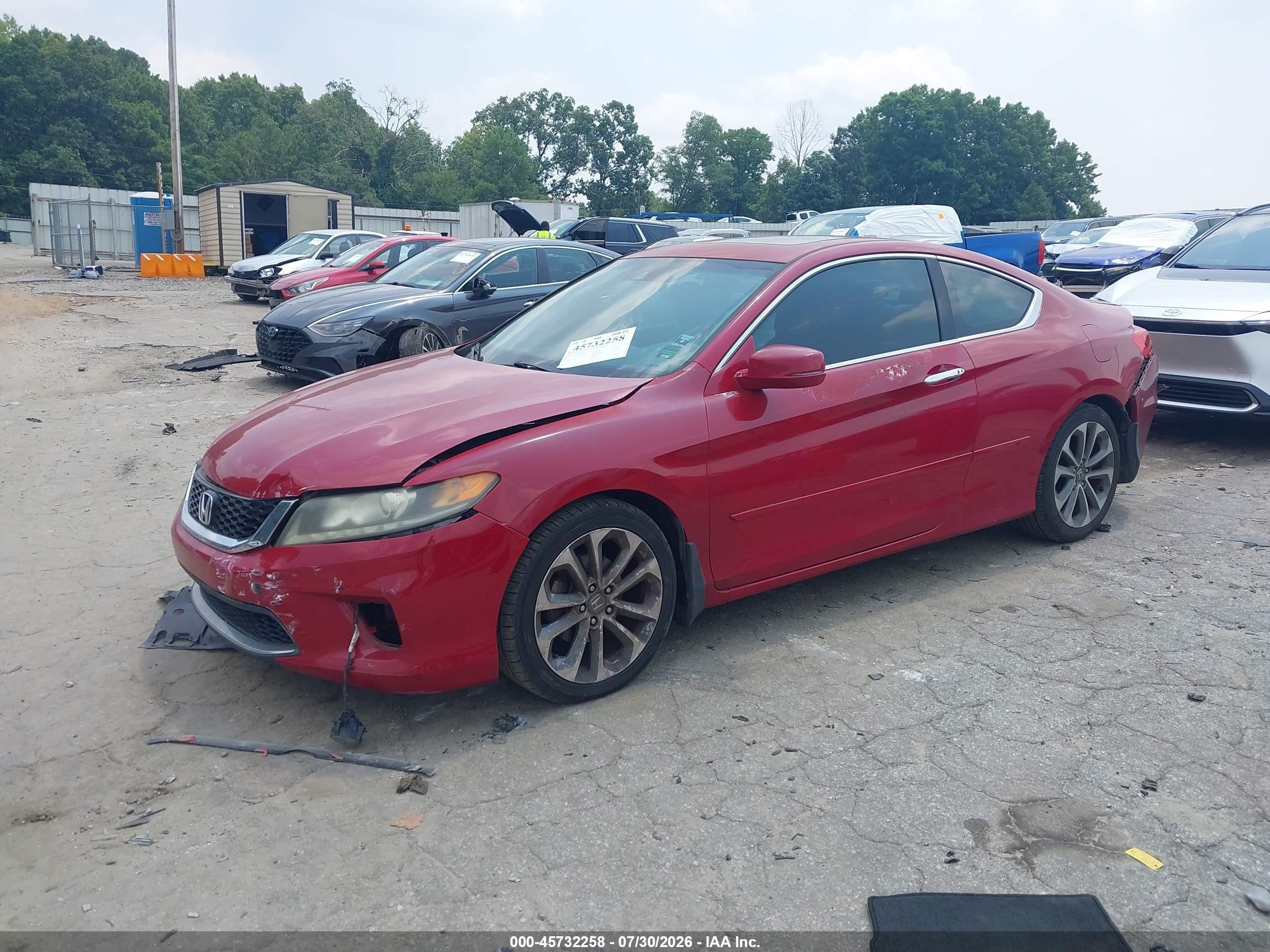 2014 Honda Accord Ex-l V-6 Red vin: 1HGCT2B80EA000182