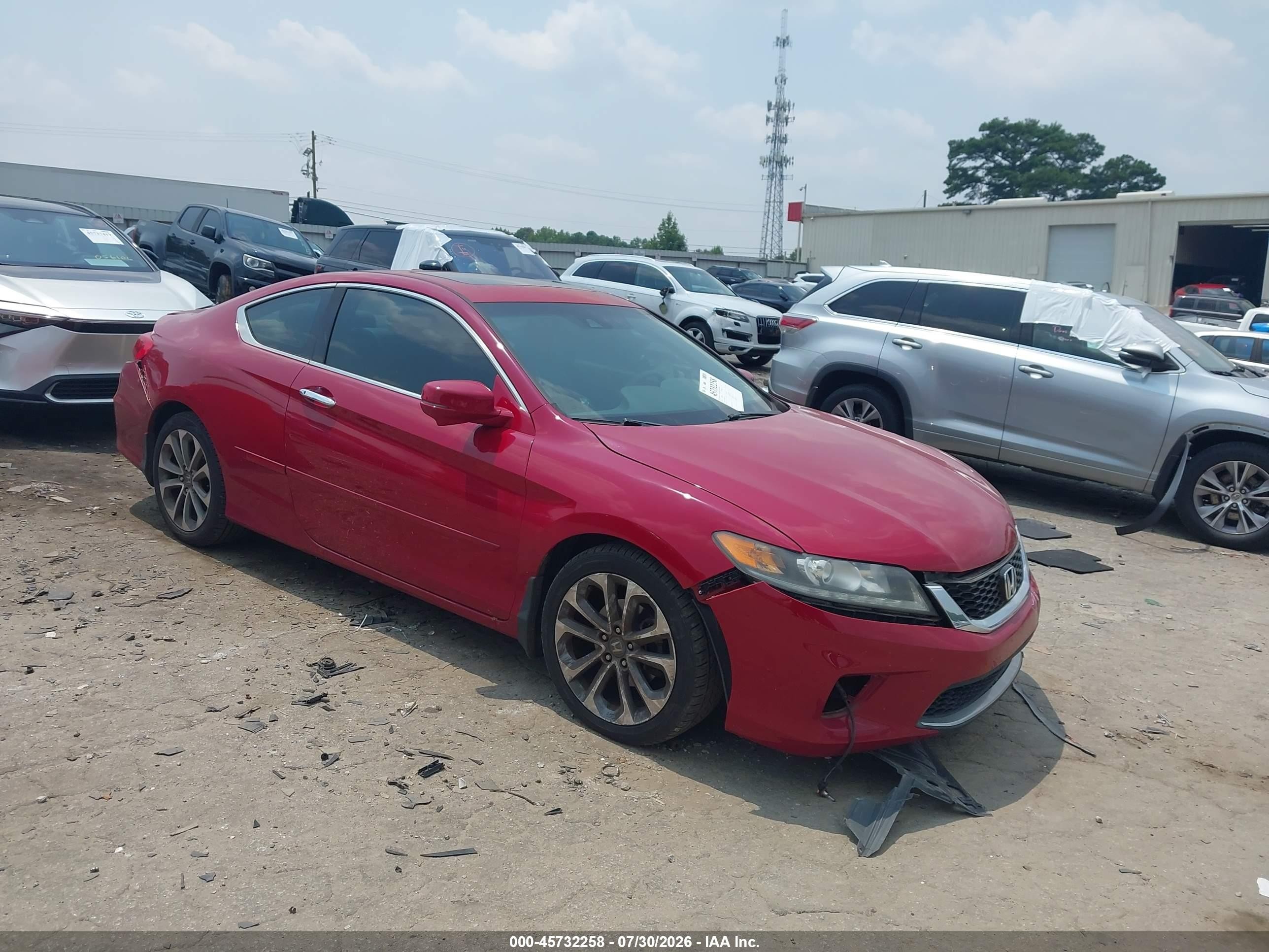 2014 Honda Accord Ex-l V-6 Красный vin: 1HGCT2B80EA000182