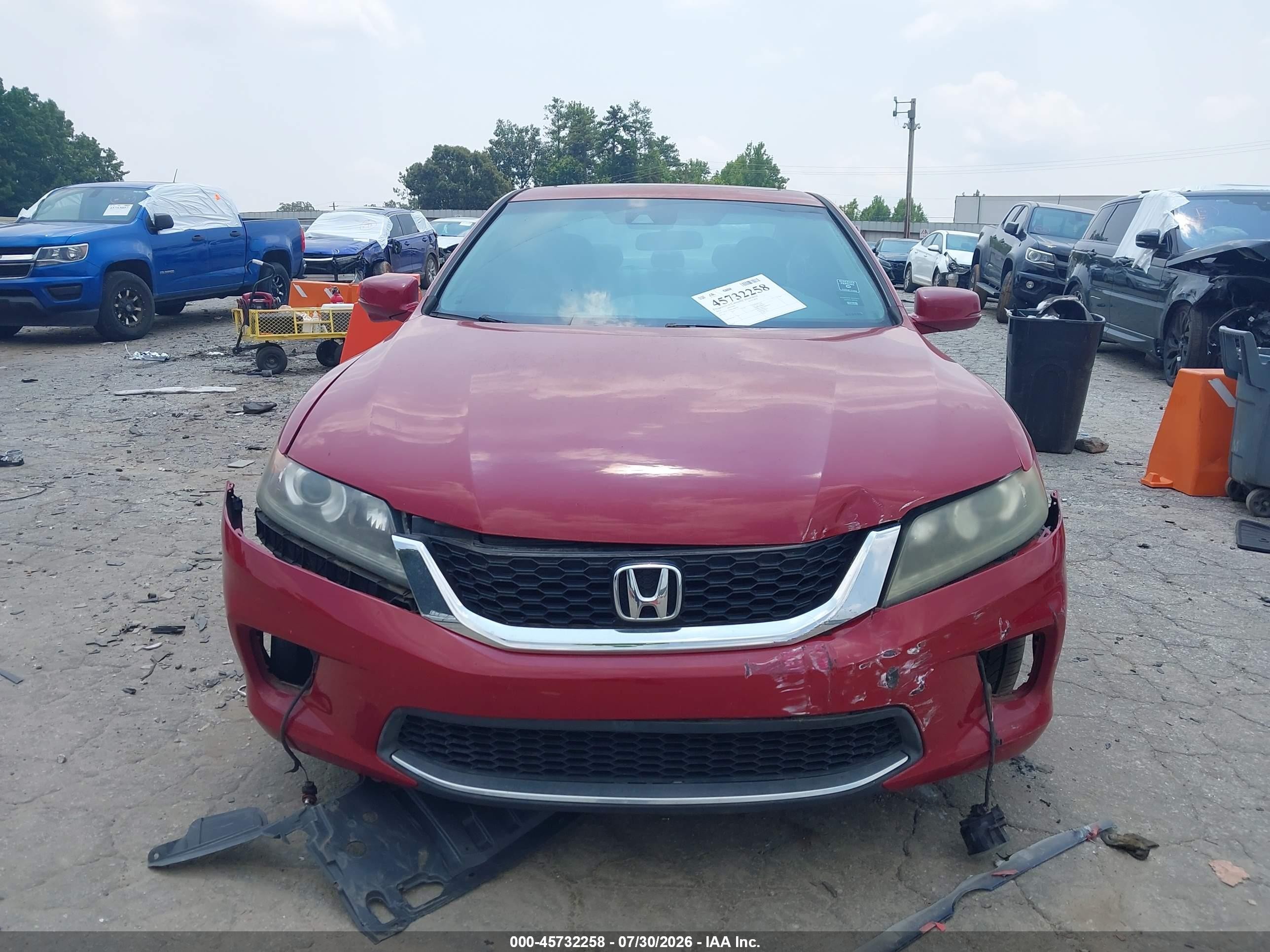 2014 Honda Accord Ex-l V-6 Red vin: 1HGCT2B80EA000182