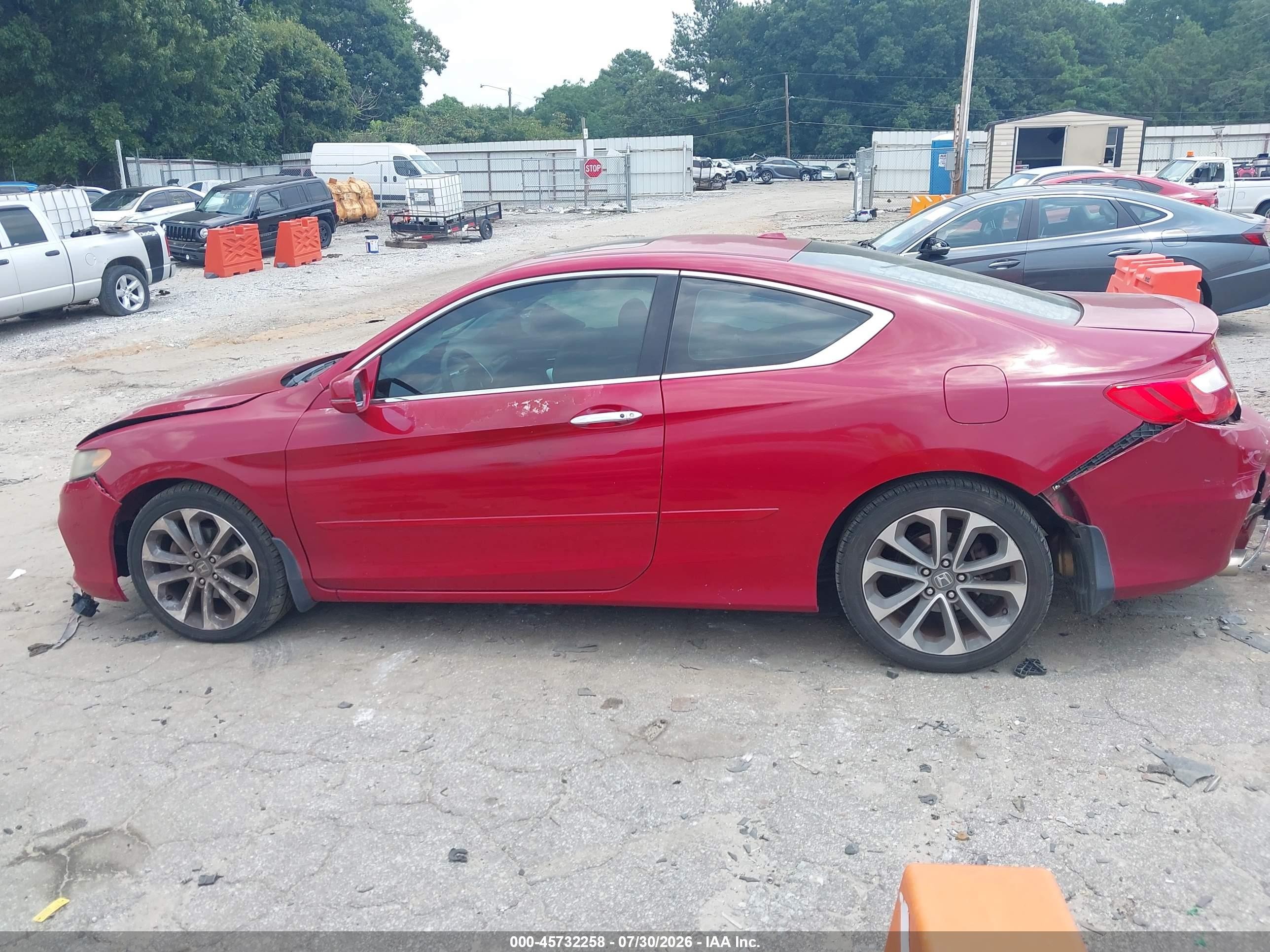 2014 Honda Accord Ex-l V-6 Red vin: 1HGCT2B80EA000182