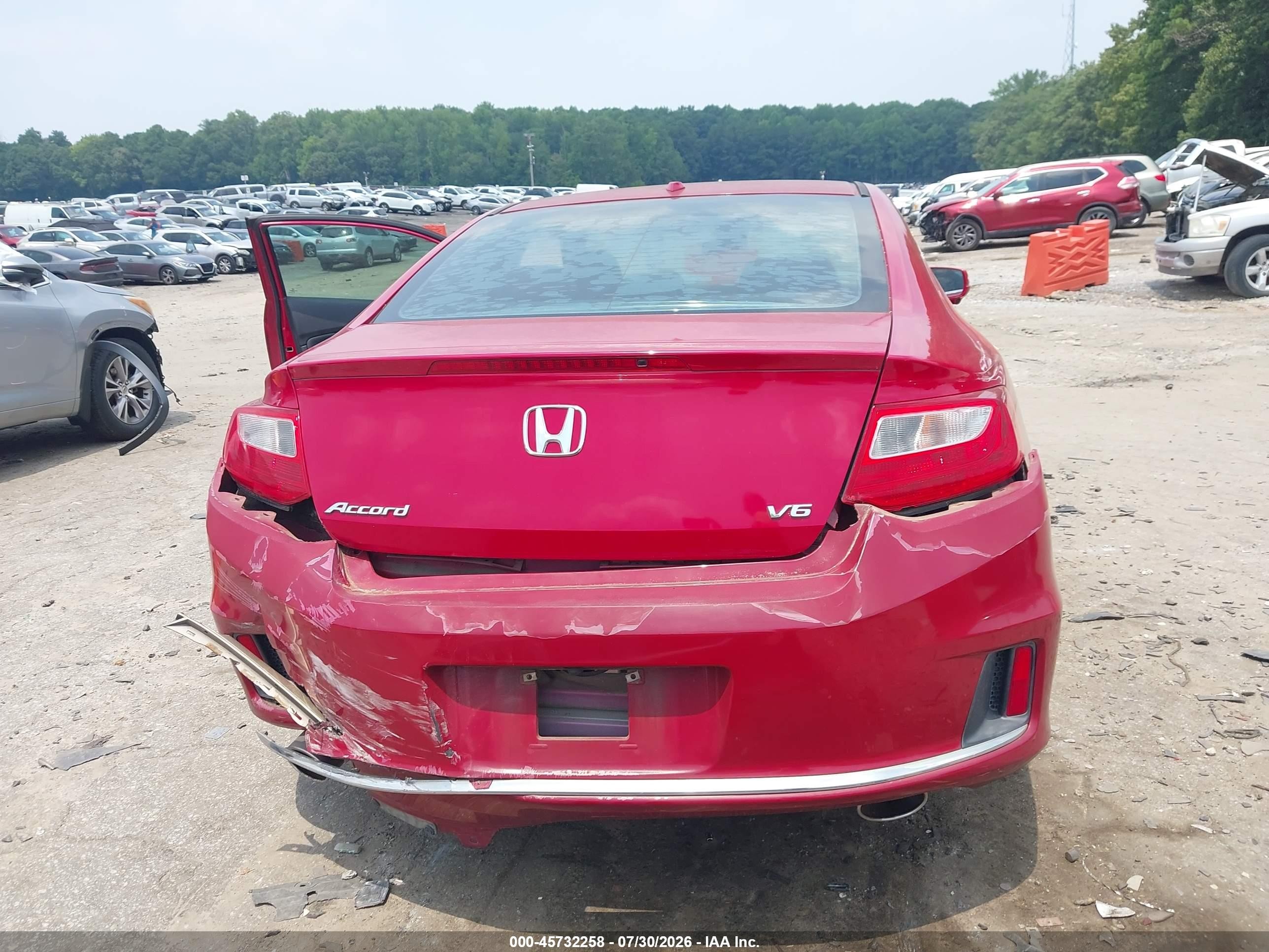 2014 Honda Accord Ex-l V-6 Red vin: 1HGCT2B80EA000182