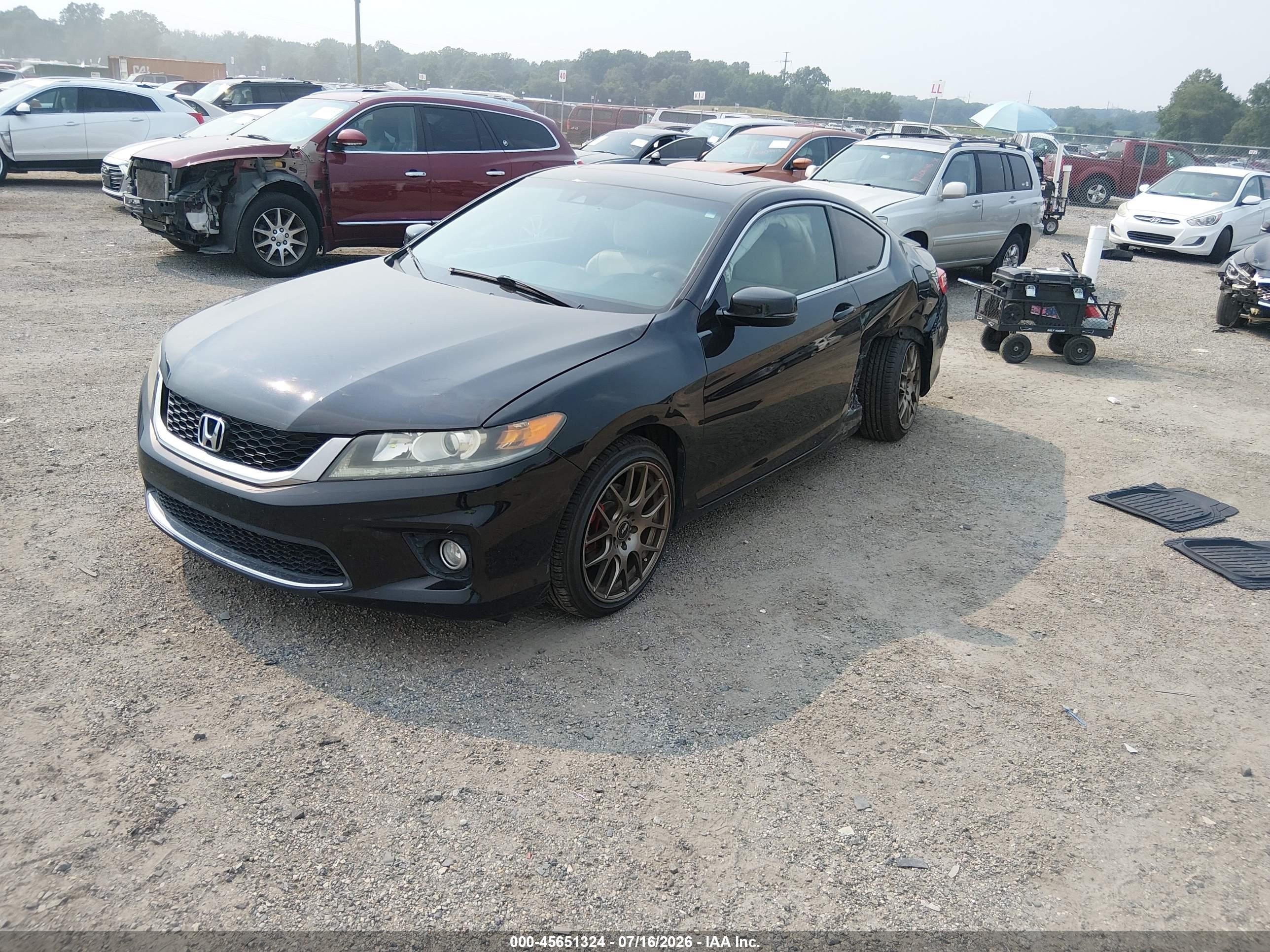 2013 Honda Accord Ex-l V-6 Black vin: 1HGCT2B81DA001484