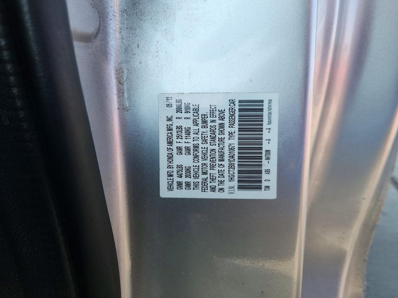 2013 Honda Accord Exl Silver vin: 1HGCT2B81DA010671