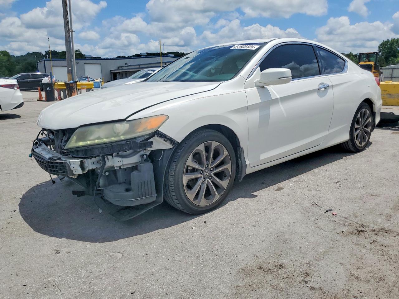 2013 Honda Accord Exl White vin: 1HGCT2B81DA011187