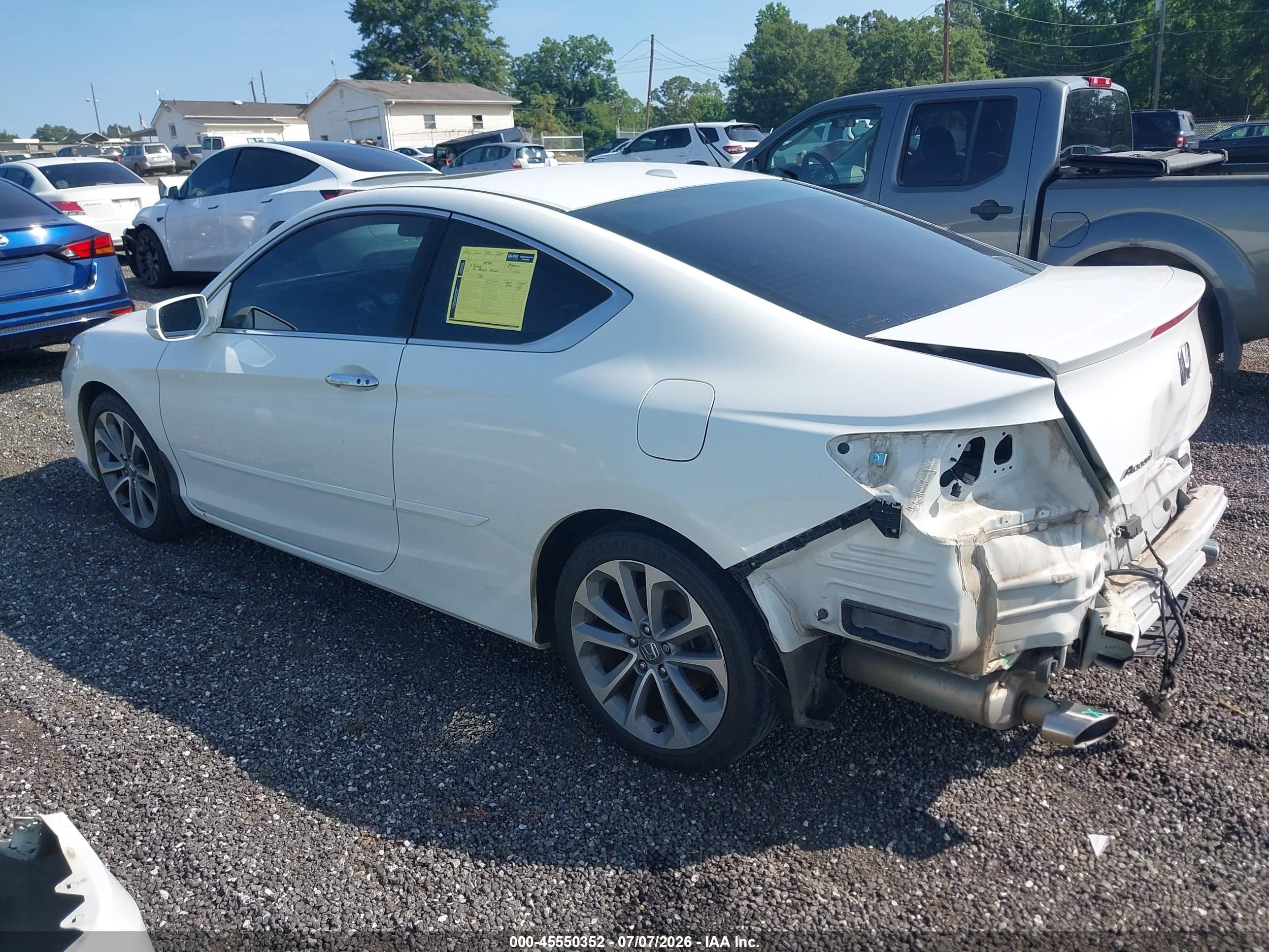 2014 Honda Accord Ex-l V-6 White vin: 1HGCT2B81EA002779