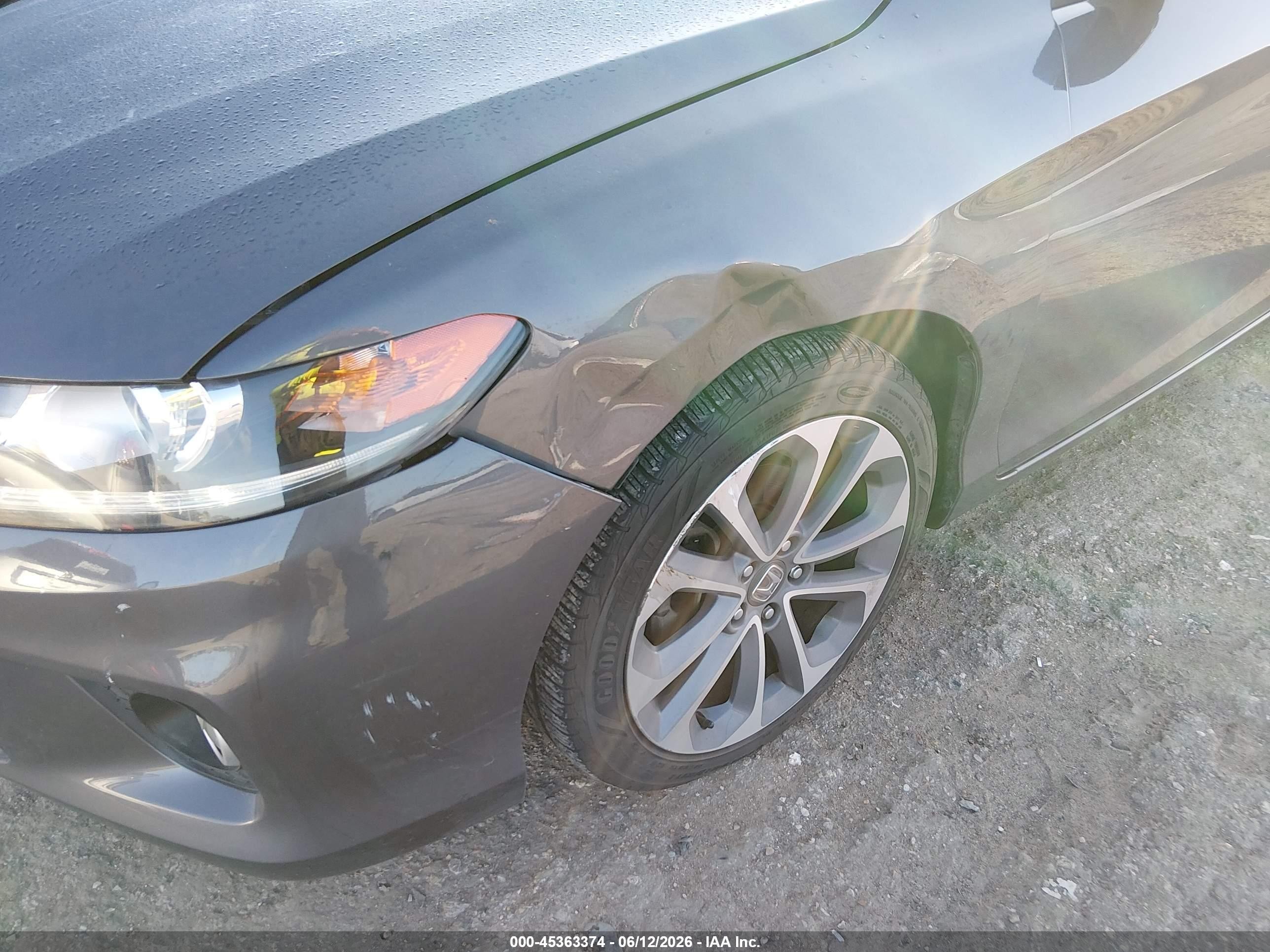 2014 Honda Accord Ex-l V-6 Gray vin: 1HGCT2B81EA005116