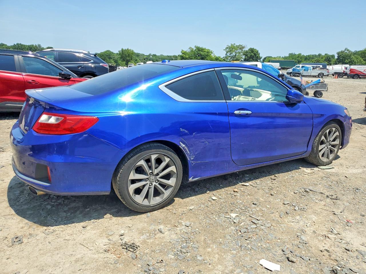 2014 Honda Accord Exl Blue vin: 1HGCT2B81EA005181