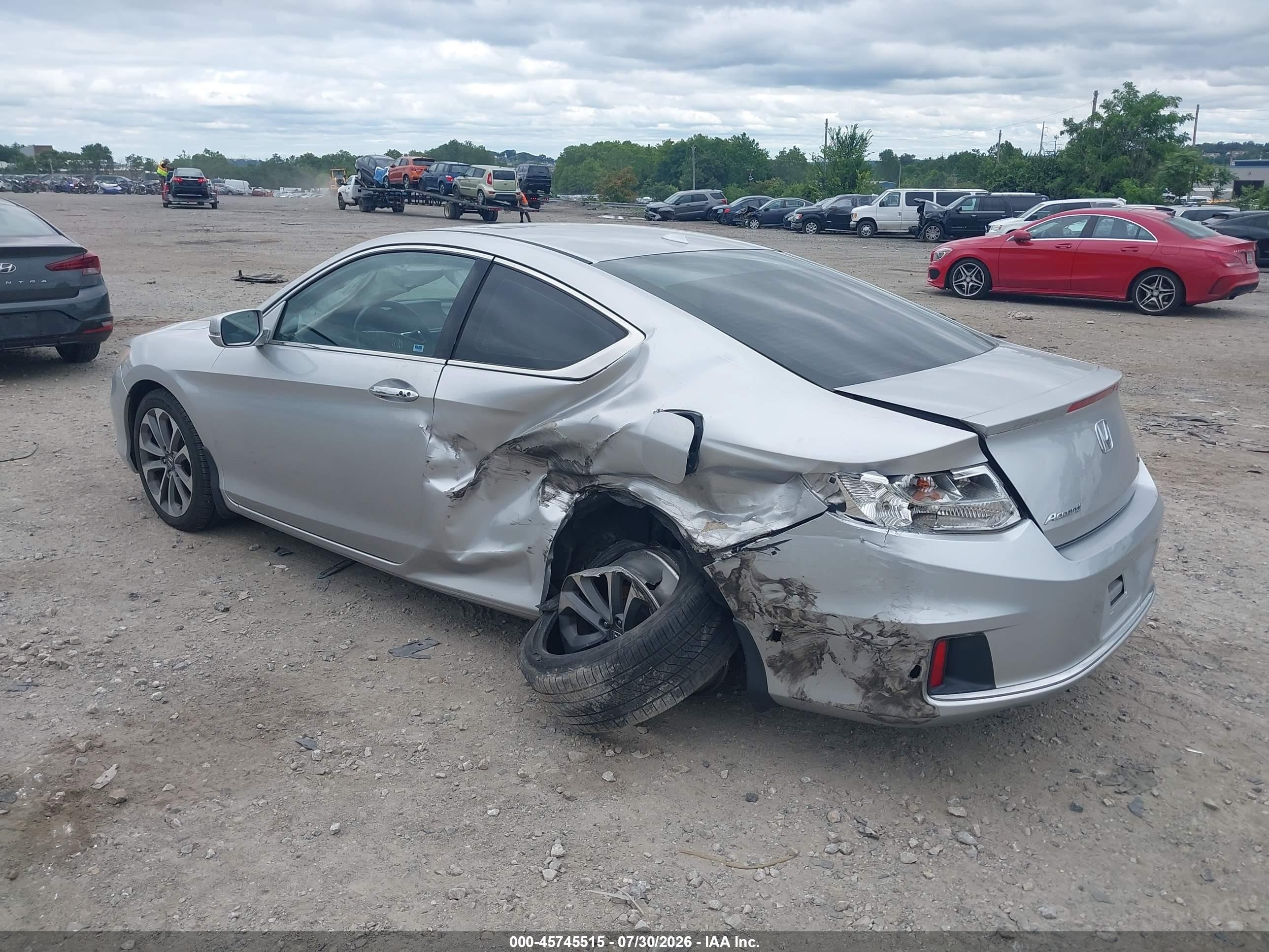 2014 Honda Accord Ex-l V-6 Silver vin: 1HGCT2B81EA008548