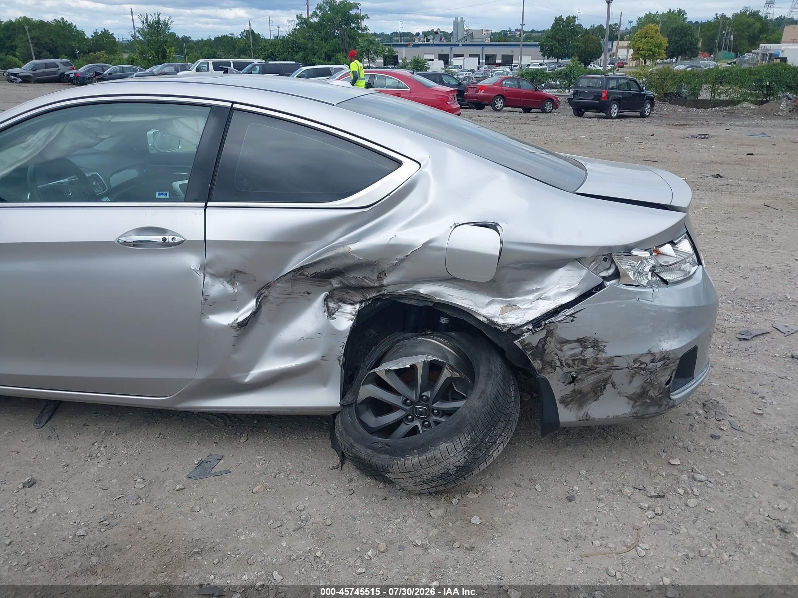 2014 Honda Accord Ex-l V-6 Silver vin: 1HGCT2B81EA008548