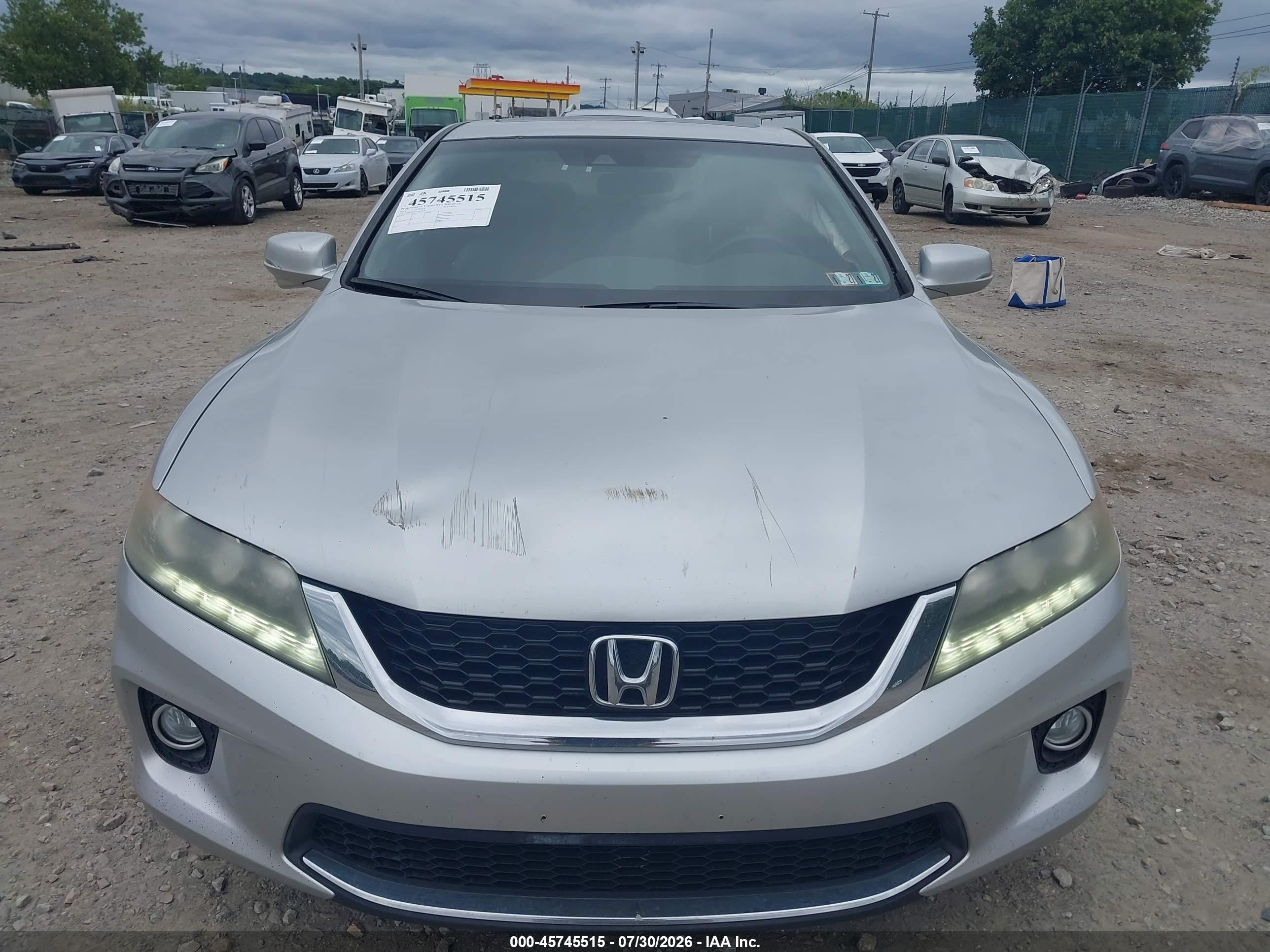 2014 Honda Accord Ex-l V-6 Silver vin: 1HGCT2B81EA008548