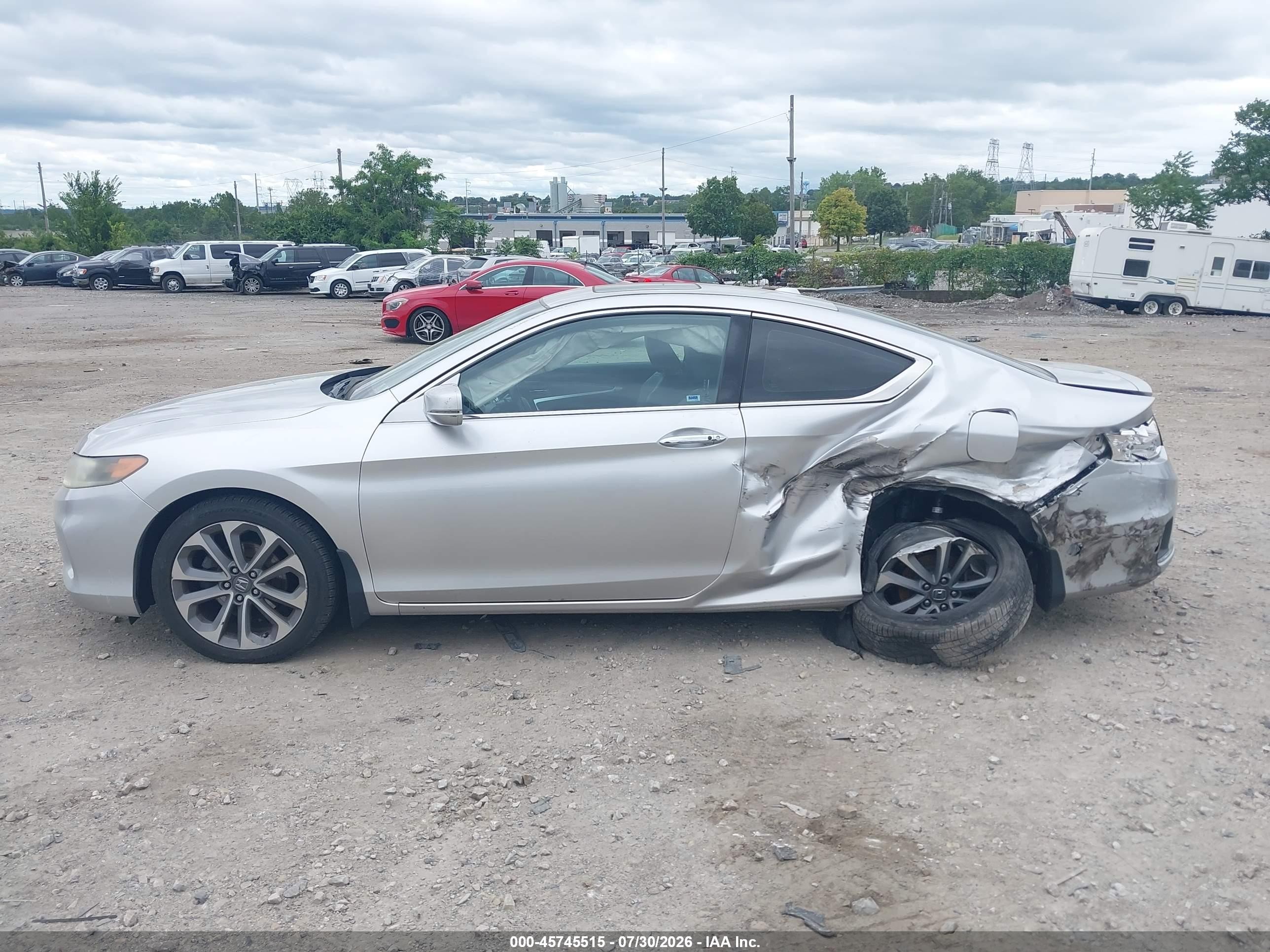 2014 Honda Accord Ex-l V-6 Silver vin: 1HGCT2B81EA008548