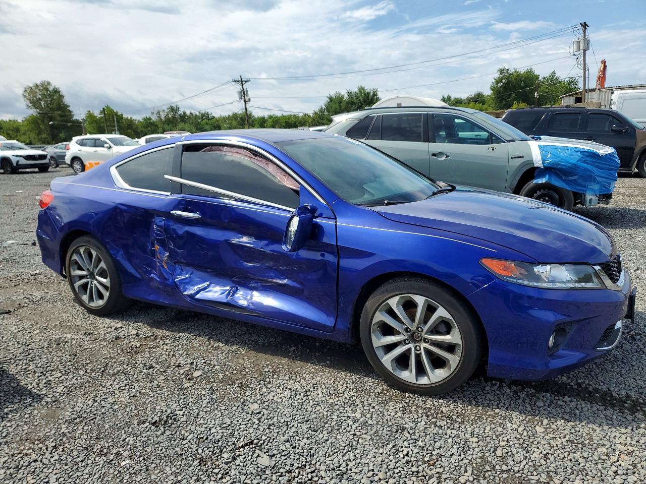 2015 Honda Accord Exl Blue vin: 1HGCT2B81FA009376