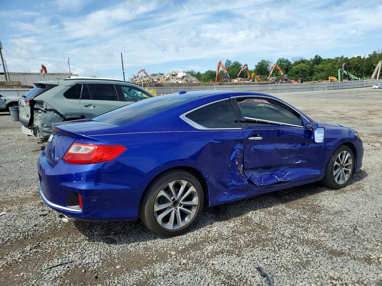 2015 Honda Accord Exl Blue vin: 1HGCT2B81FA009376