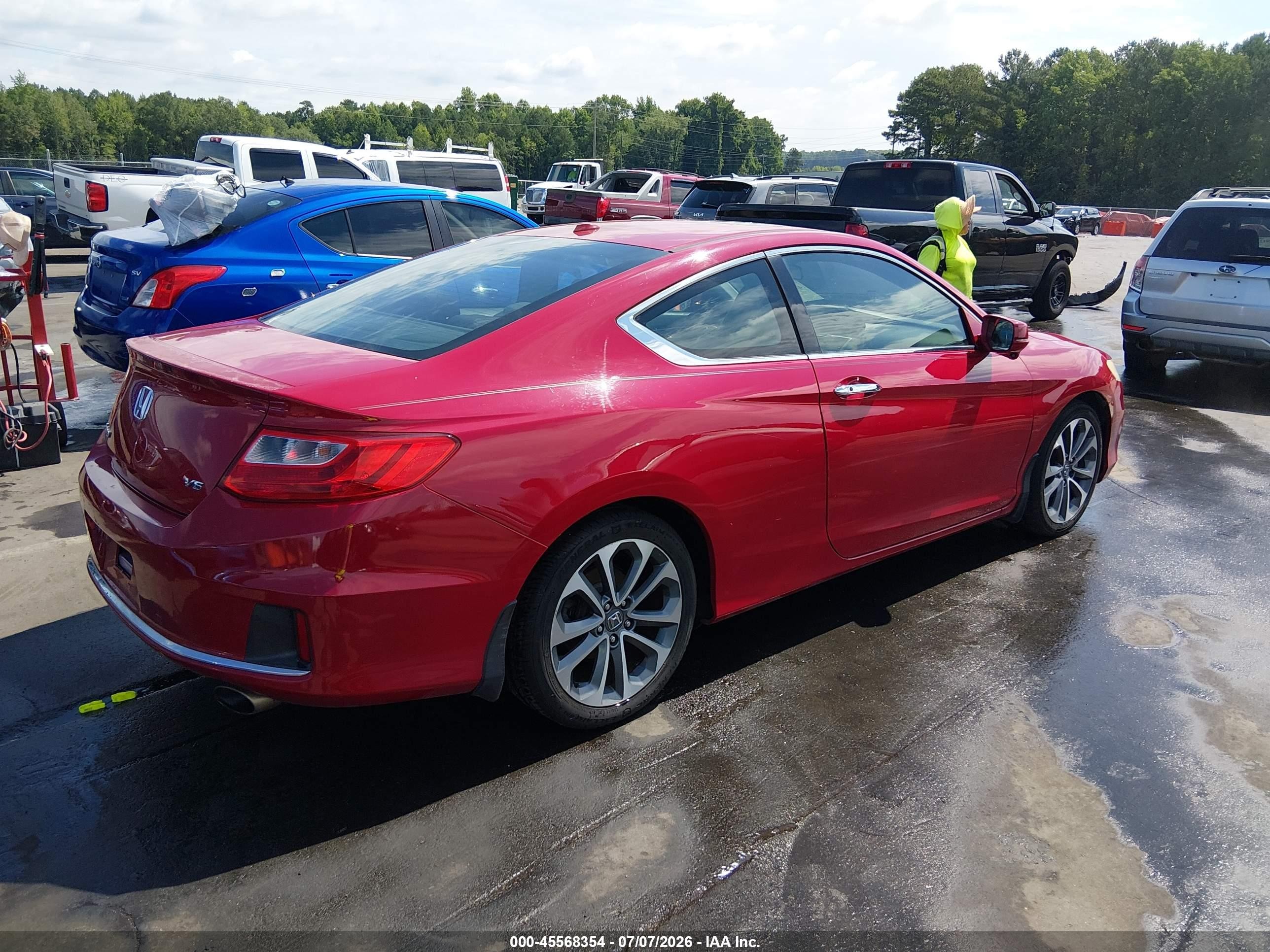2013 Honda Accord Ex-l V-6 Красный vin: 1HGCT2B82DA000117