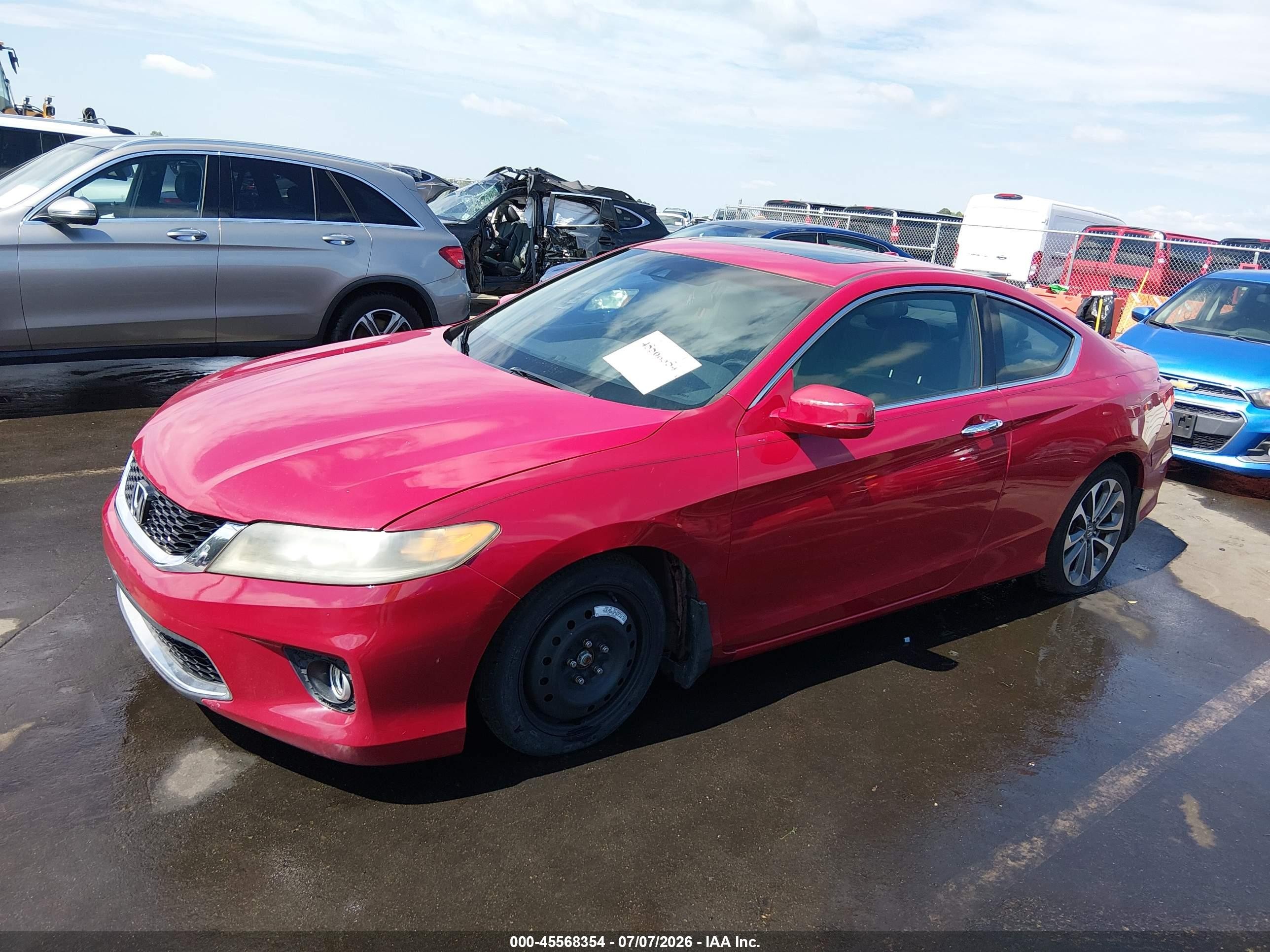 2013 Honda Accord Ex-l V-6 Красный vin: 1HGCT2B82DA000117