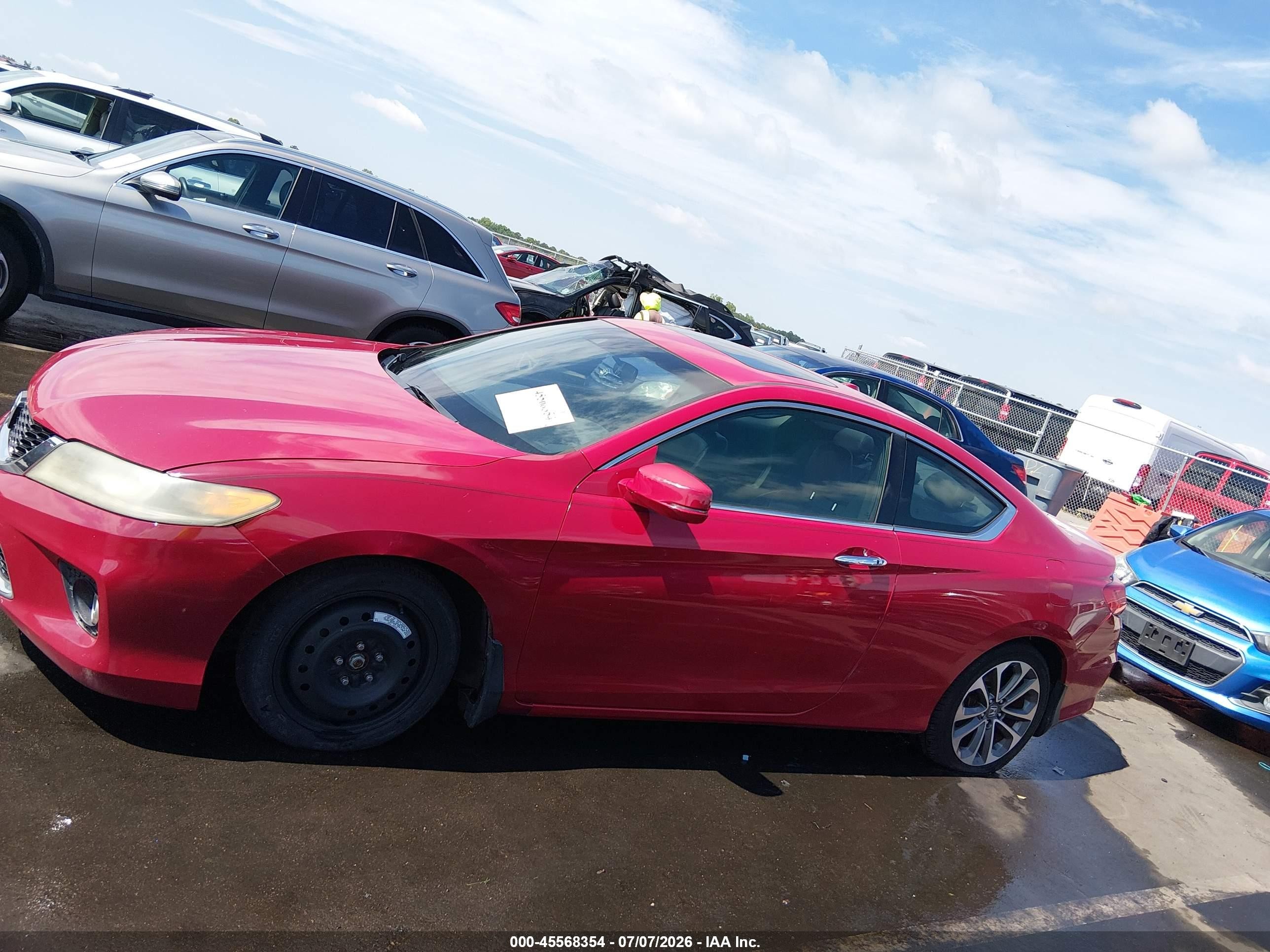 2013 Honda Accord Ex-l V-6 Красный vin: 1HGCT2B82DA000117