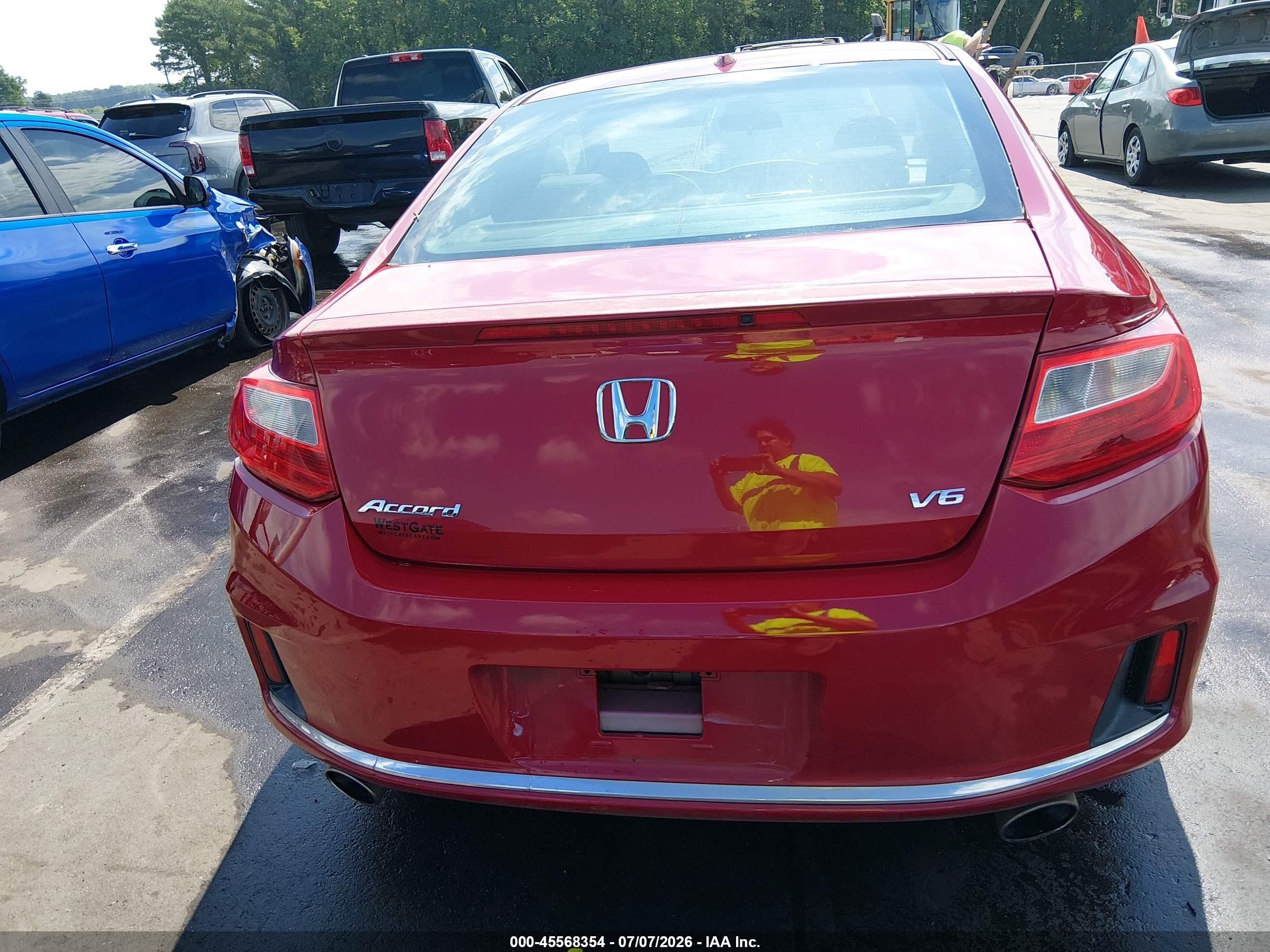 2013 Honda Accord Ex-l V-6 Красный vin: 1HGCT2B82DA000117