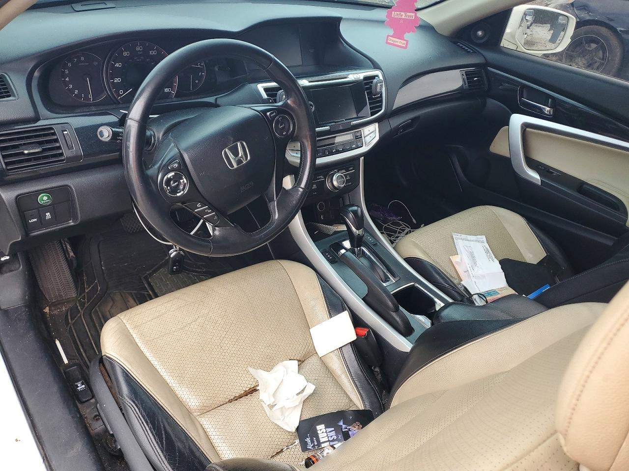 2013 Honda Accord Exl White vin: 1HGCT2B82DA000621